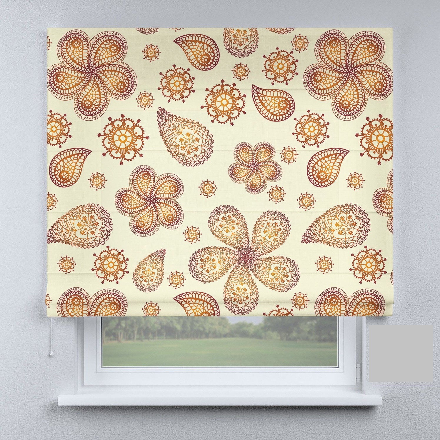 

Римские шторы DECOLIV коричневые с узорами 130*170 см