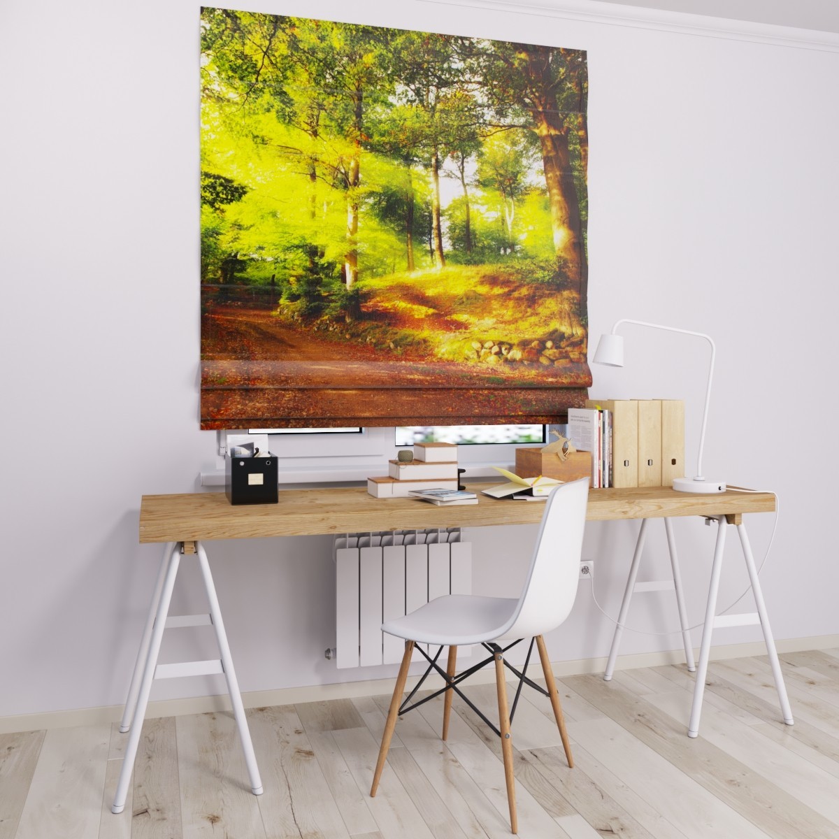 

Римские шторы DECOLIV природа с солнцем 300*170 см