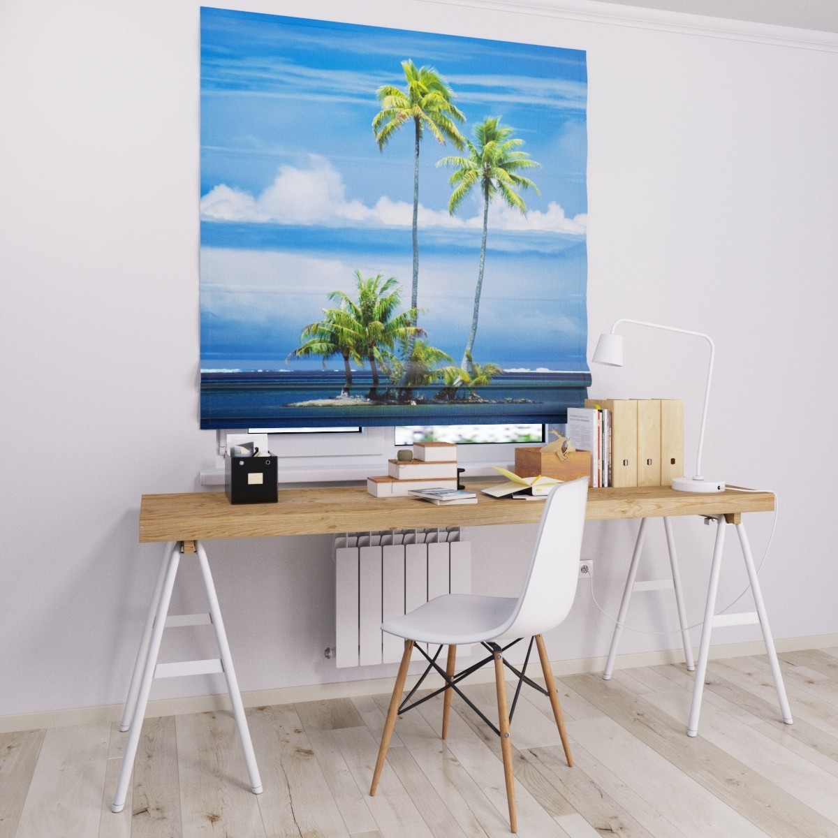 

Римские шторы DECOLIV пальмы в море 150*170 см