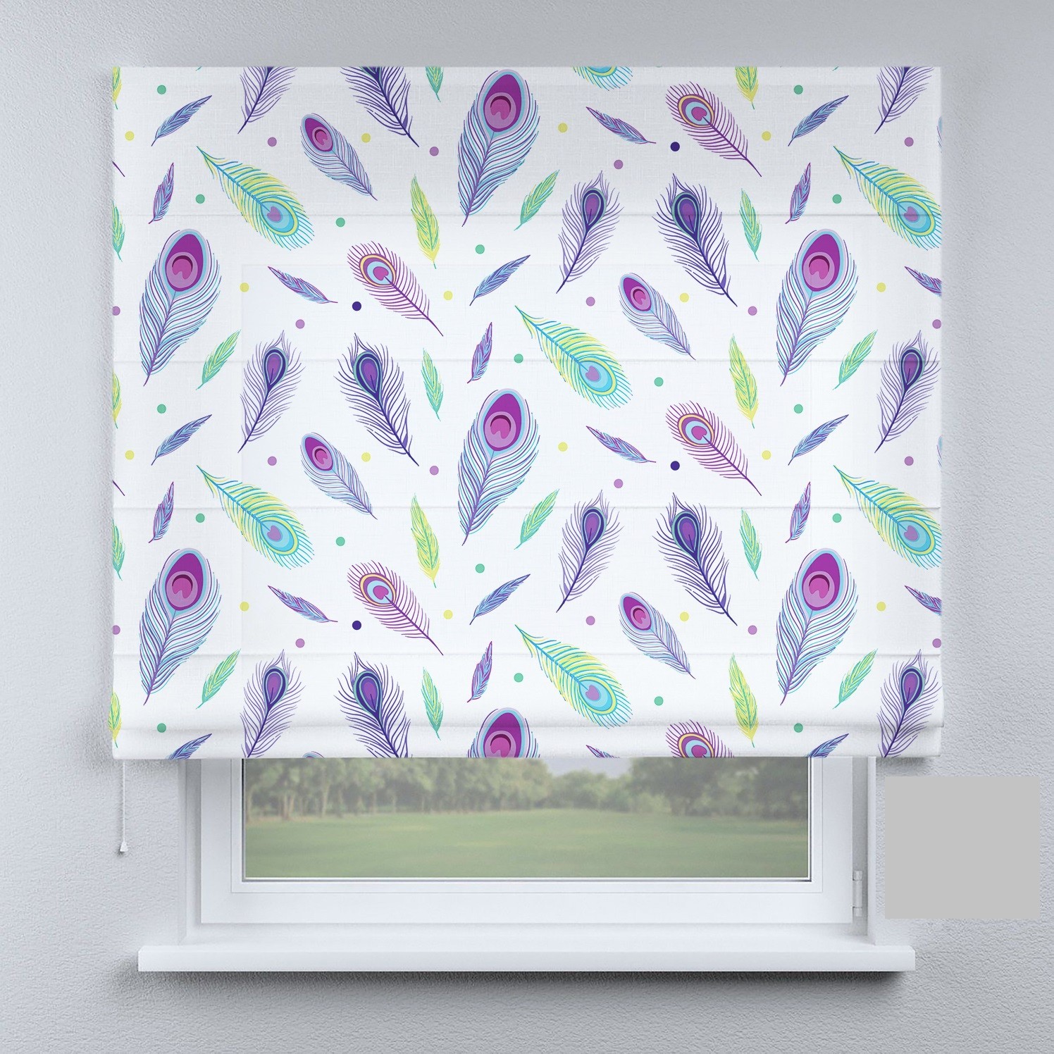 

Римские шторы DECOLIV перо цветное 200*170 см