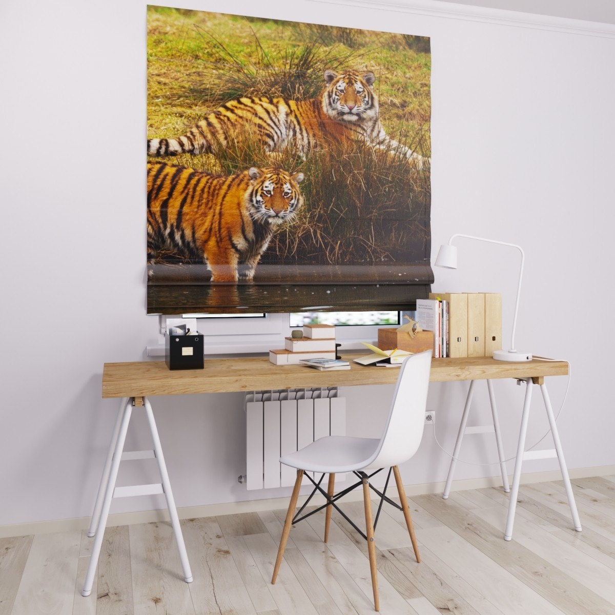 

Римские шторы DECOLIV тигры 50*170 см