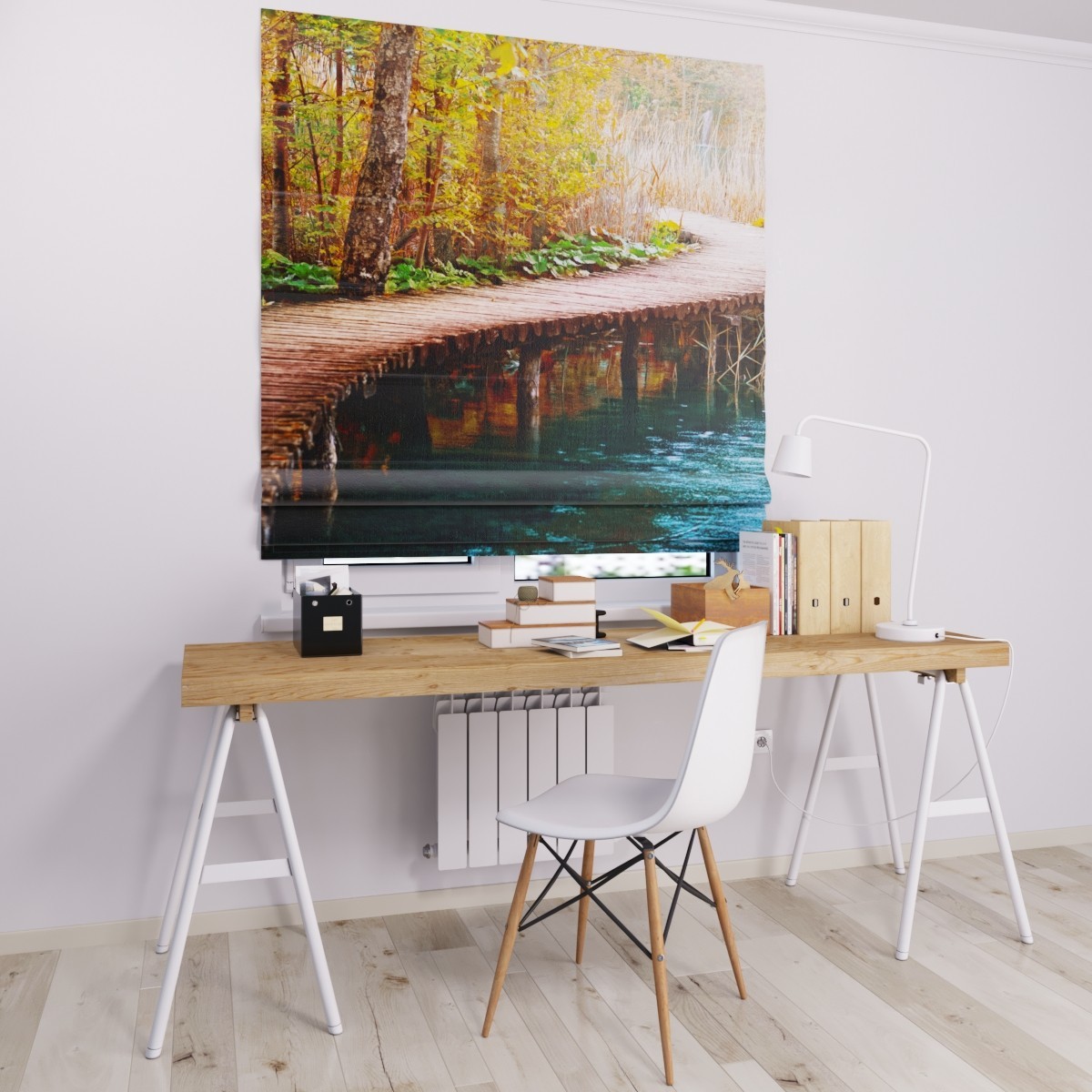 

Римские шторы DECOLIV мост с водой 50*170 см