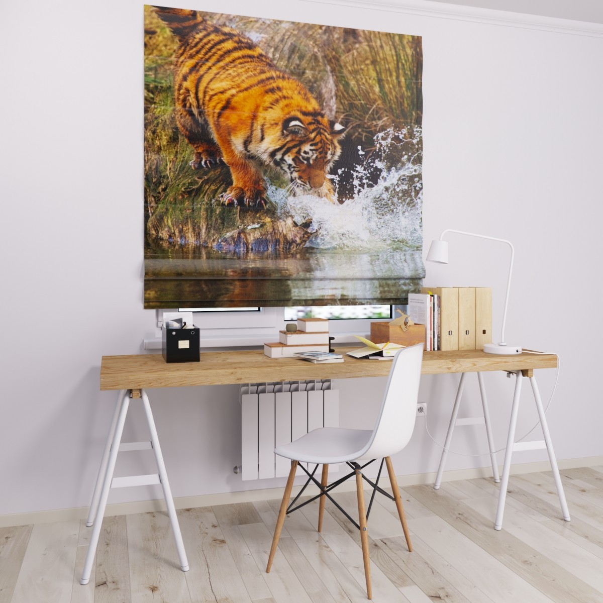 

Римские шторы DECOLIV тигр 50*170 см