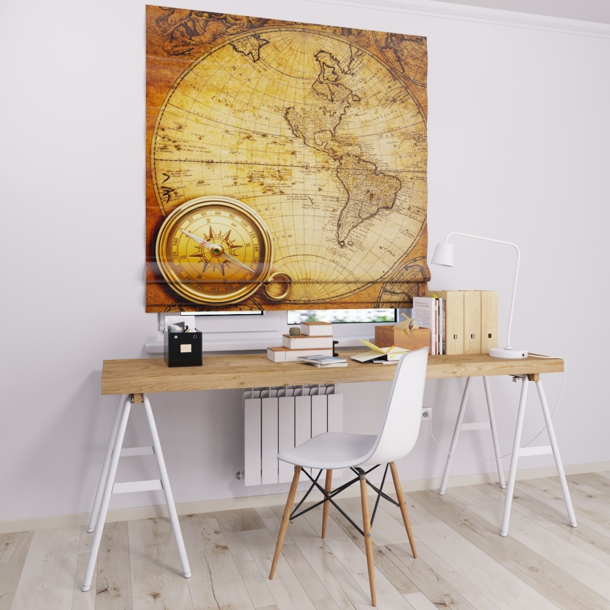 

Римские шторы DECOLIV карта старинная 90*170 см