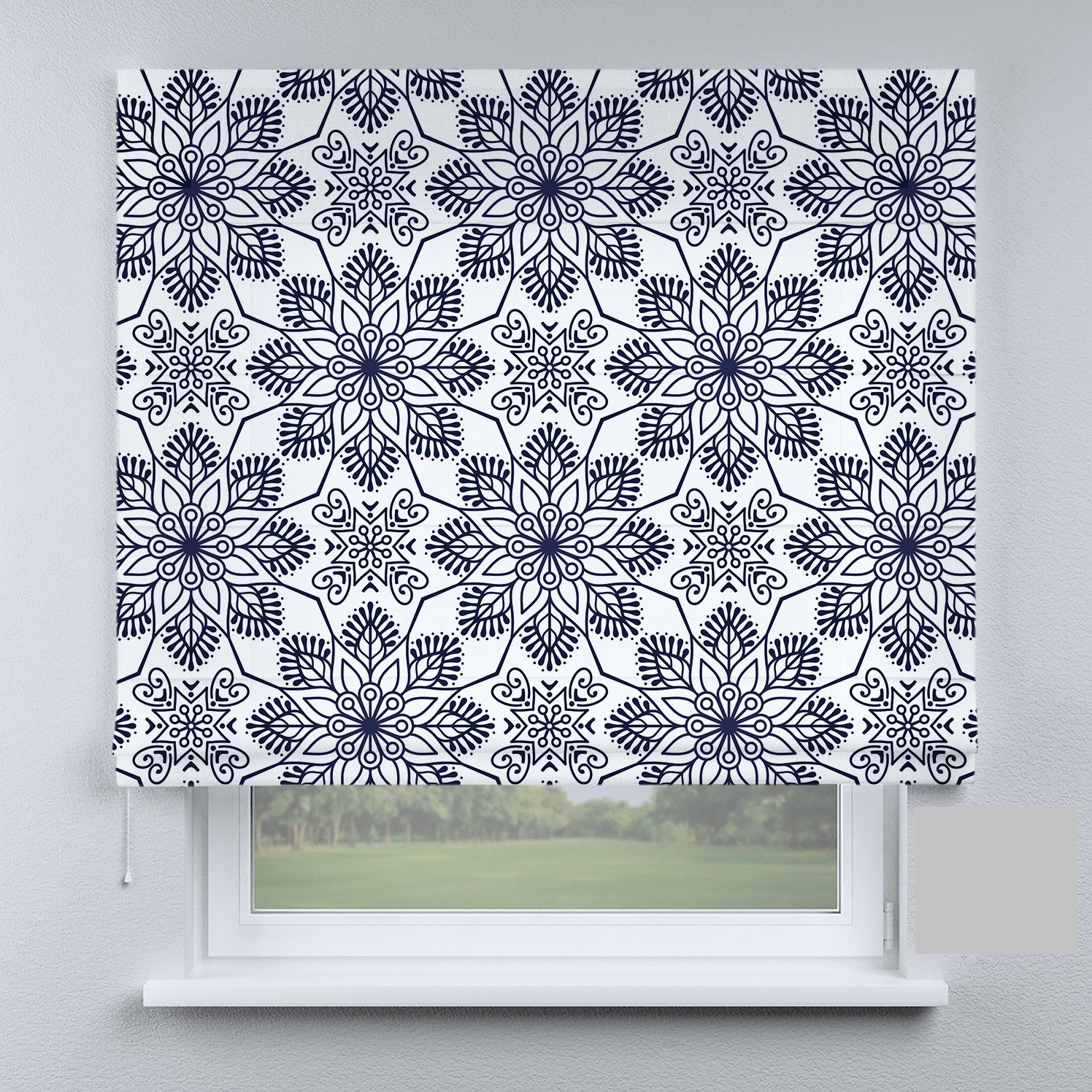 

Римские шторы DECOLIV синие ромбы 50*170 см