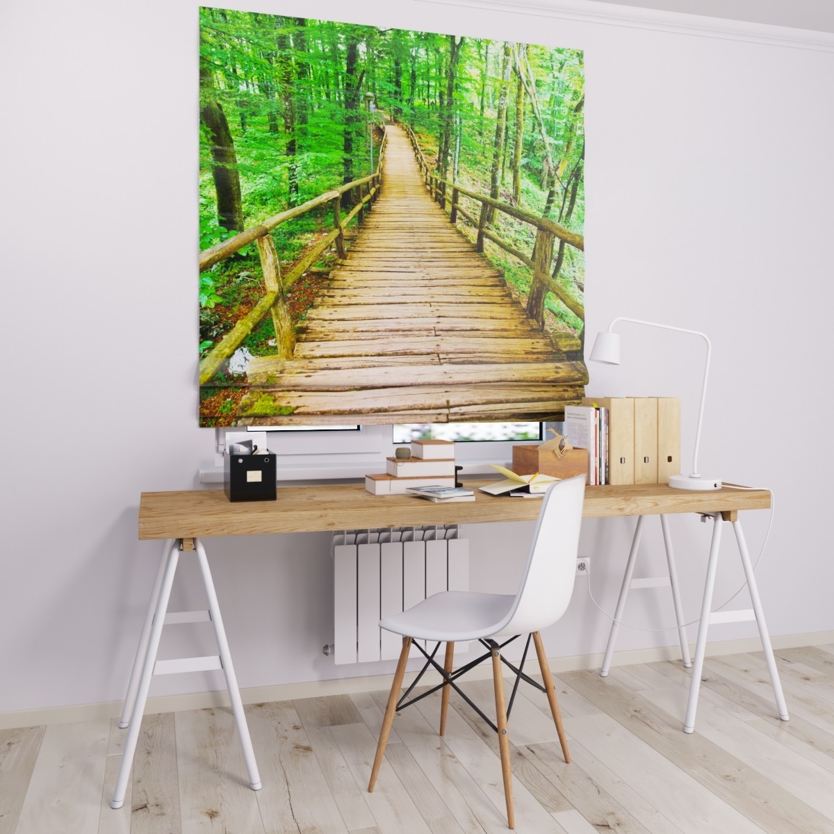 

Римские шторы DECOLIV мост в лесу 70*170 см