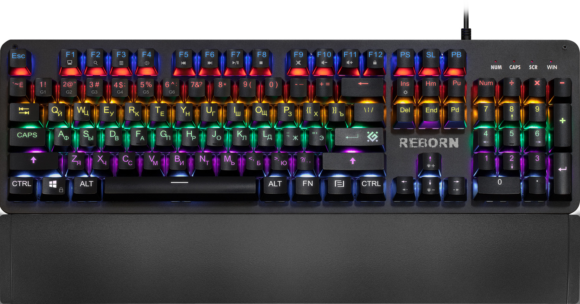 

Клавиатура проводная Defender Reborn GK-165DL USB Black (45165)