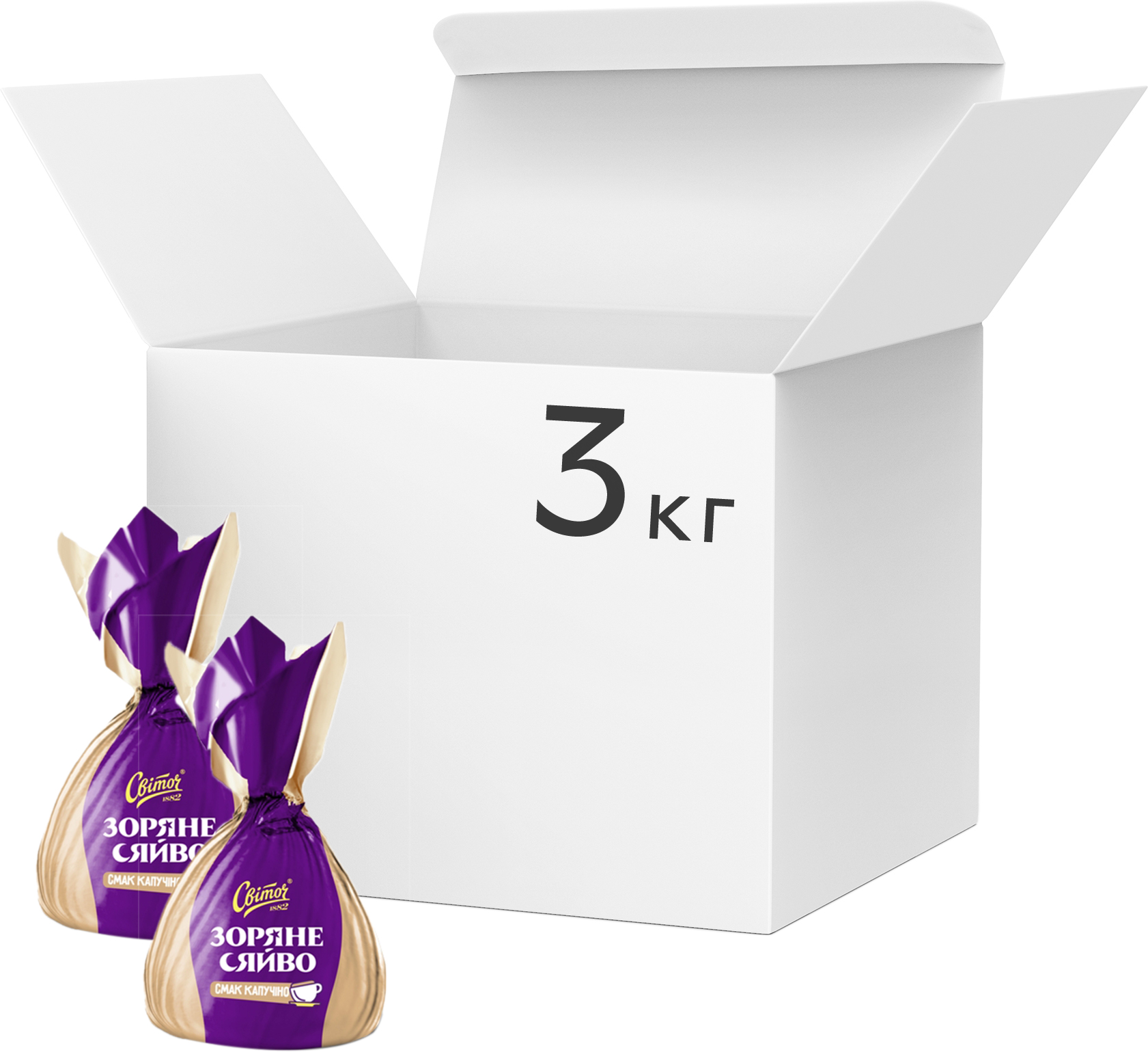 Цукерки Світоч Зоряне сяйво смак капучино 3 кг (4823000920484) – купити ...