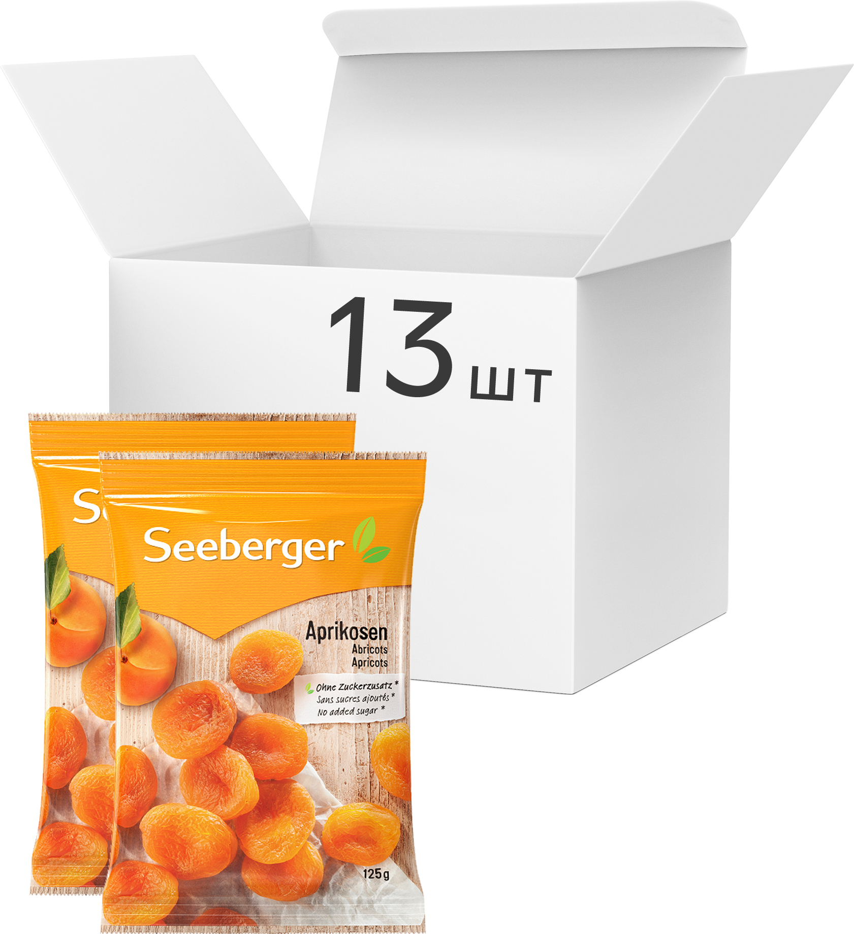 Акція на Упаковка абрикосов сушеных Seeberger Экстра больших осветленных 125 г х 13 шт (4008258358801) від Rozetka UA