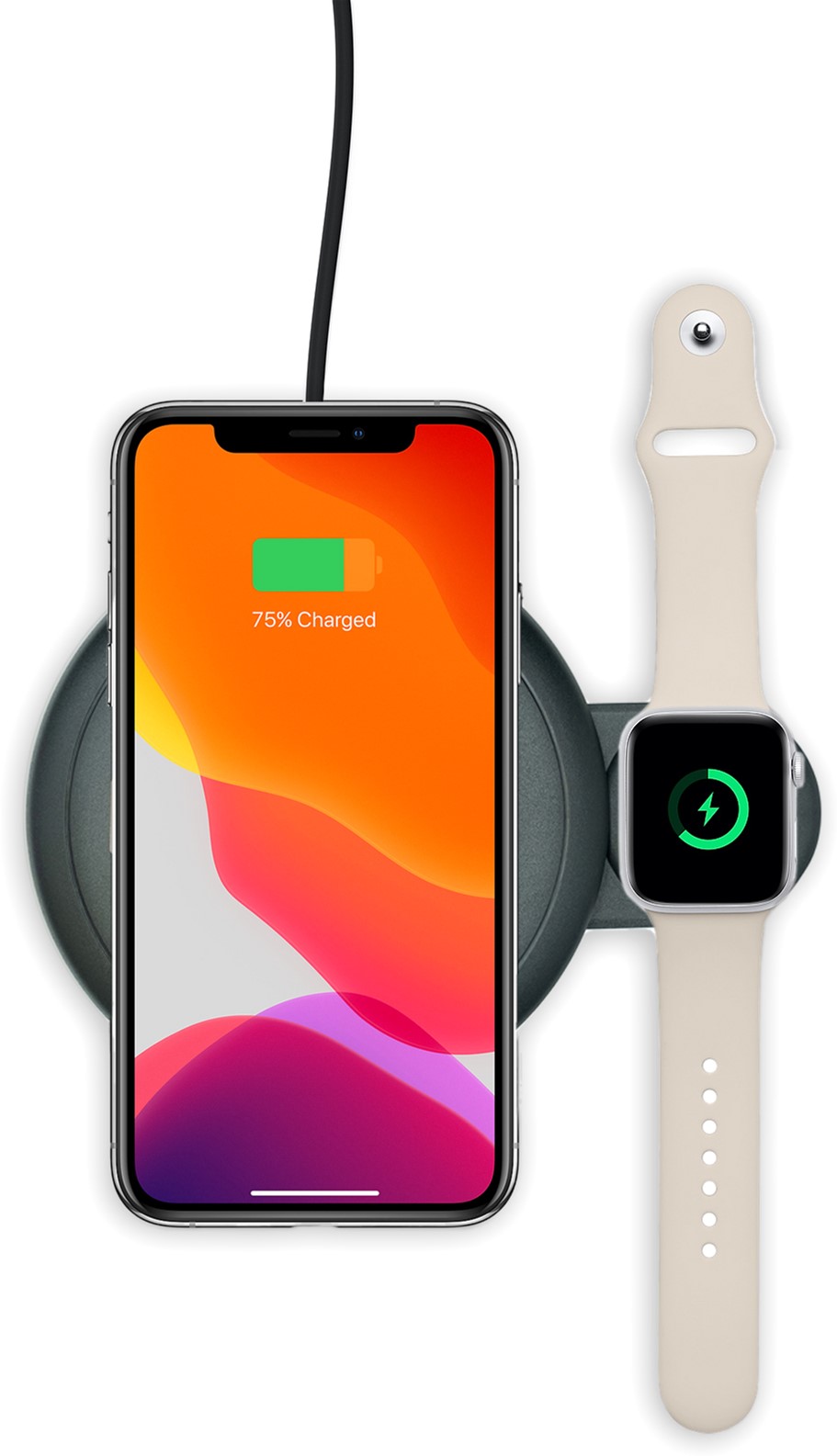 

Беспроводное зарядное устройство Qitech Dual Wireless Charging Pad 2 в 1 Black (QT-Dual1bk)