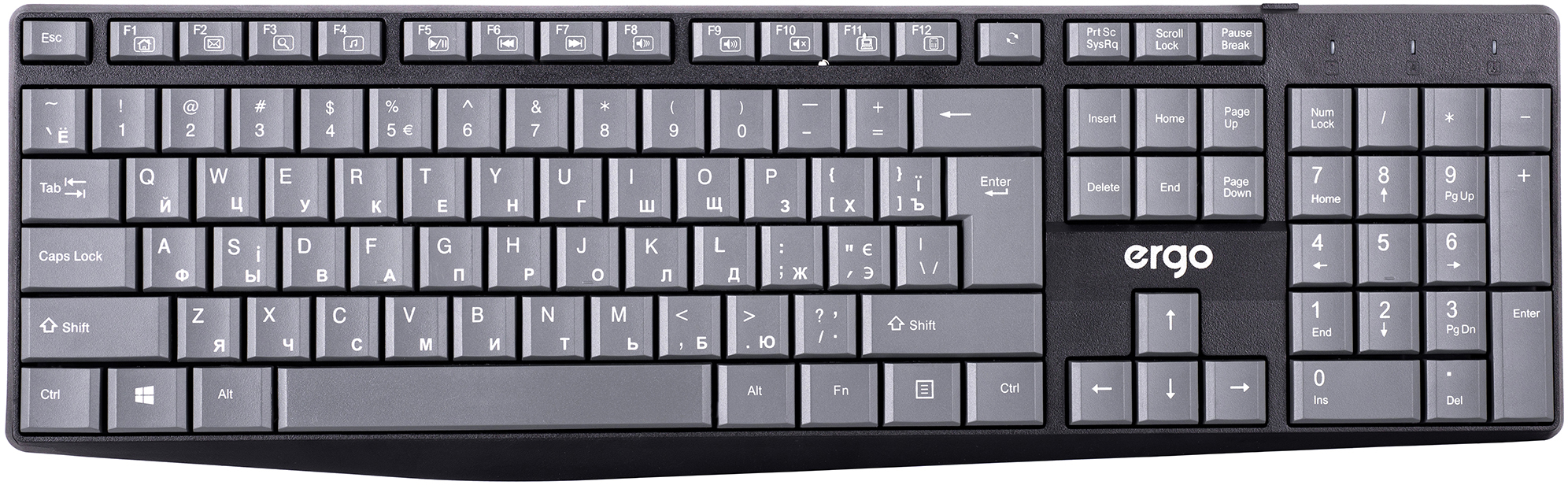 

Клавиатура проводная Ergo K-210 USB Black/Grey