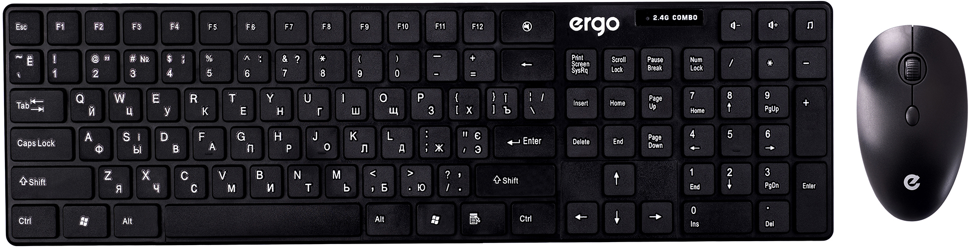 

Комплект беспроводной Ergo KM-110 WL Black