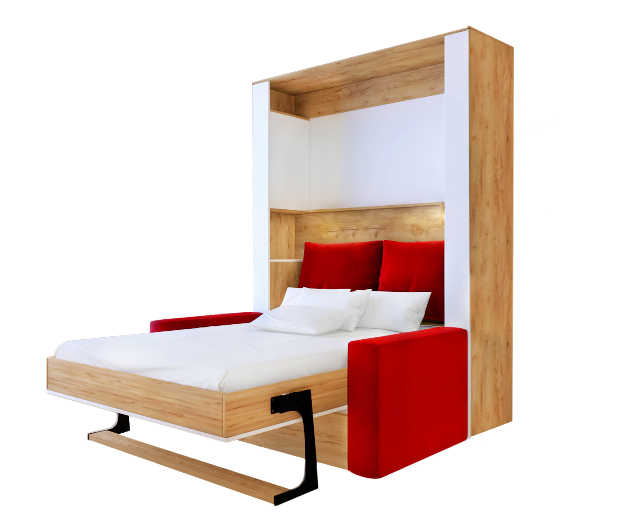 

Шафа-ліжко-диван Moon beds з диваном 140*200 см Дуб сонома/білий (шкдп140200)