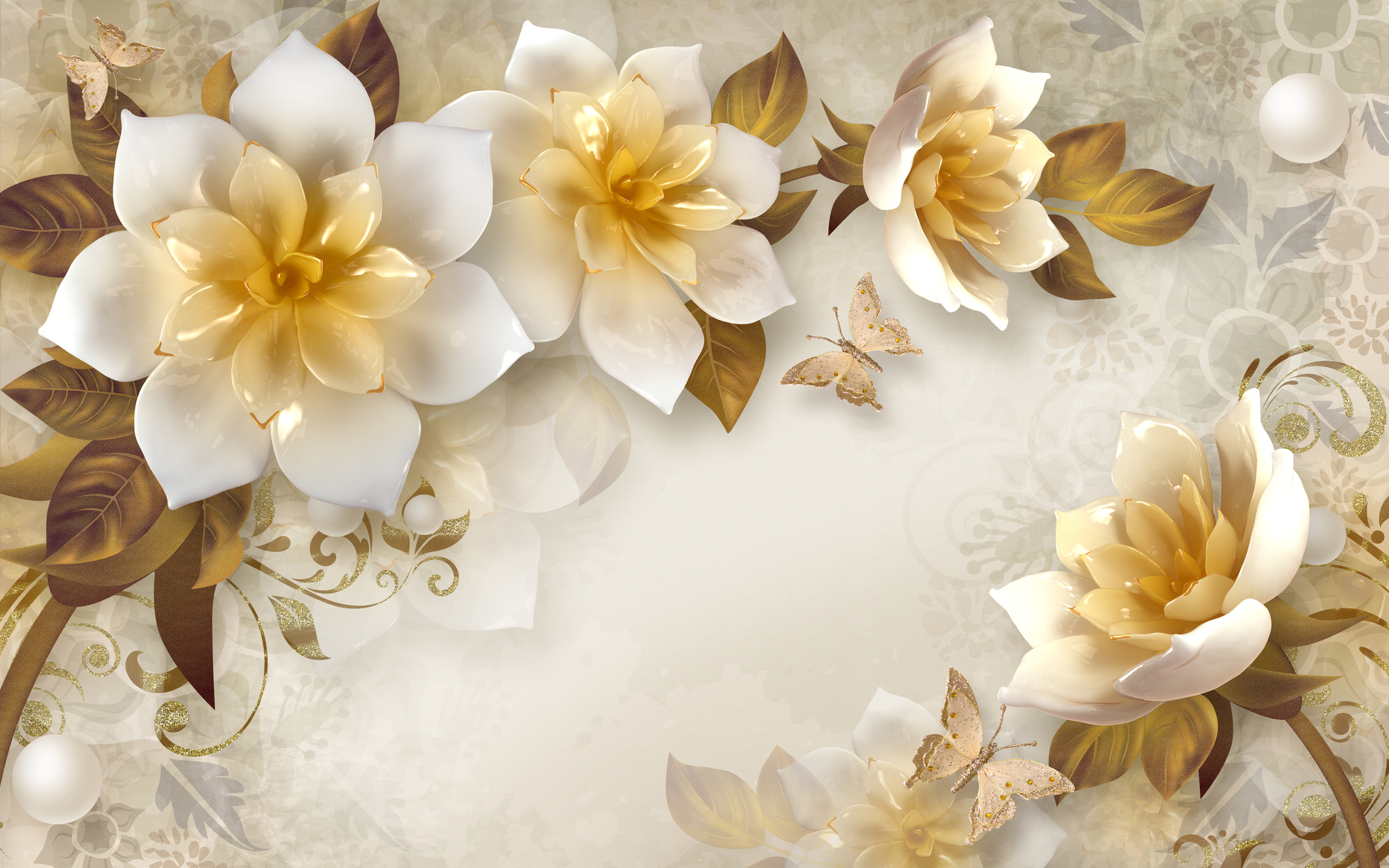 

Фотообои 3D '3D Цветы' (3972) , Живопись