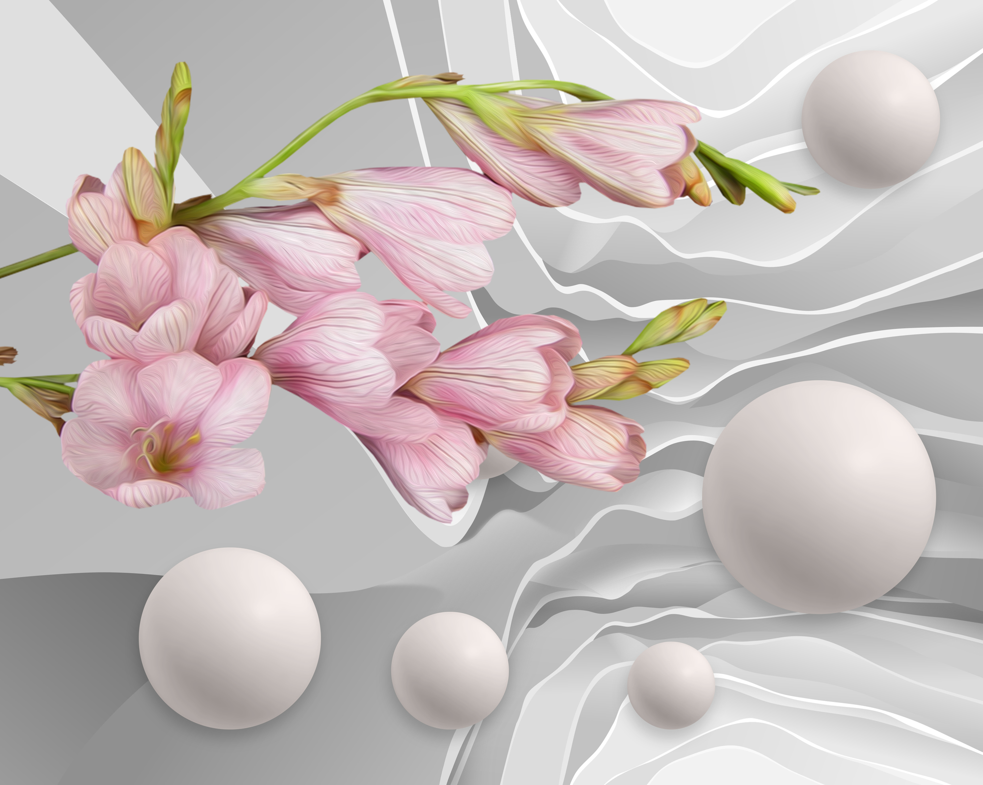 

Фотообои 3D '3D Цветы' (3446) , Кожа