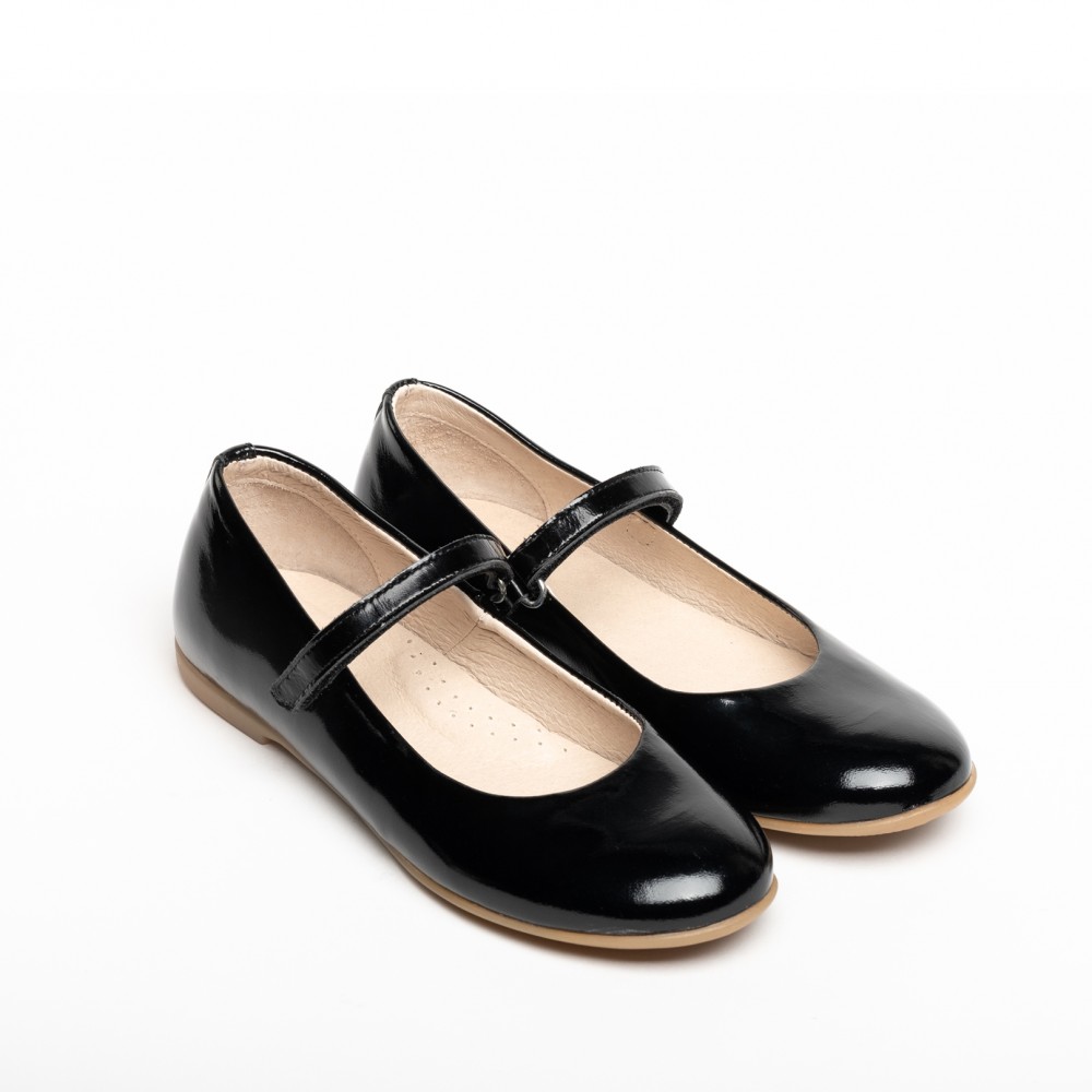 

Балетки лаковые черные на липучке Miracle-me 35 (MI - 0119-005L-5) черный 0119-005