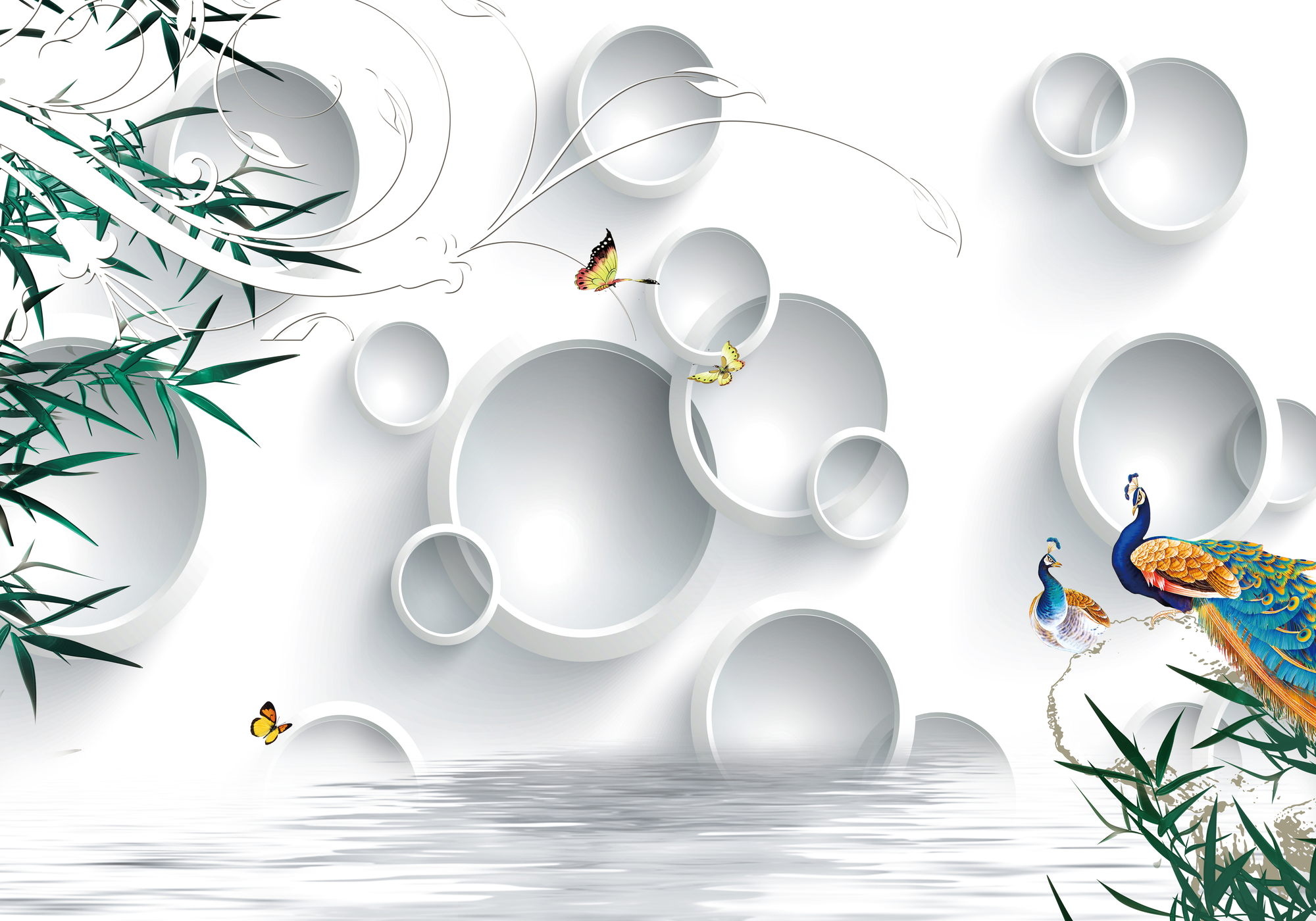 

Фотообои 3D '3D Круги' (3472) , Песок