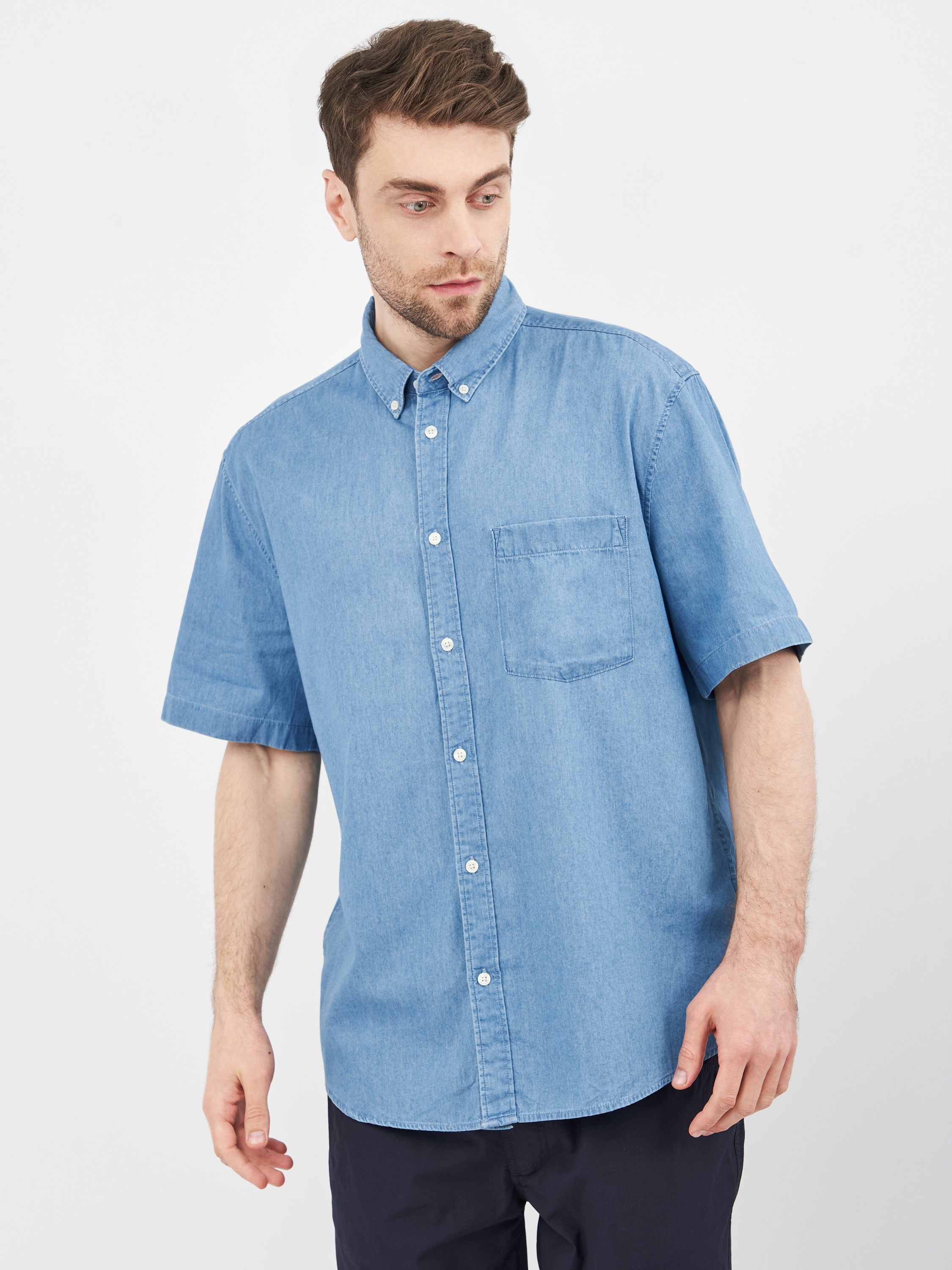 

Рубашка H&M 102-4746595 XL Голубая