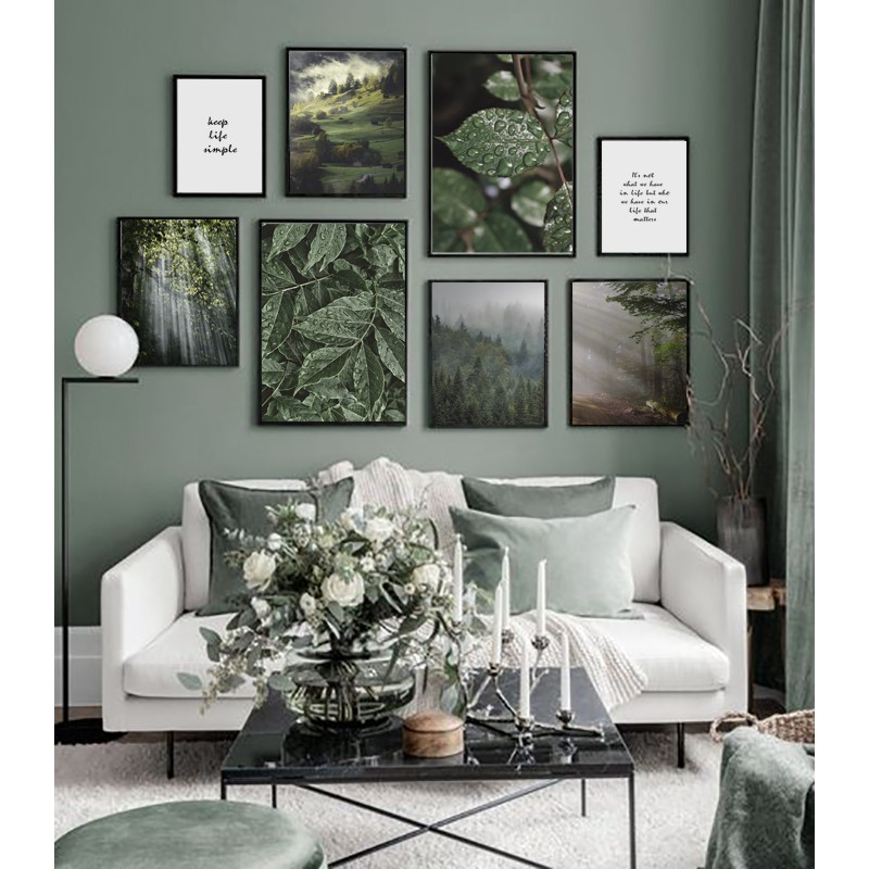 

Постер сет набір комплект постерів в рамках Keep life simple металева МАКО декор