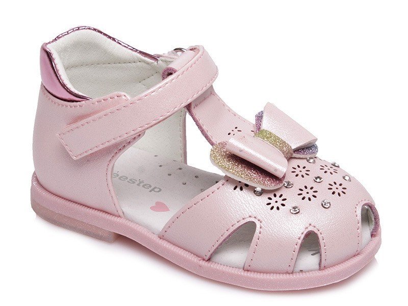 

Босоніжки Weestep (21р.) 13,5 см пудрові з бантиком