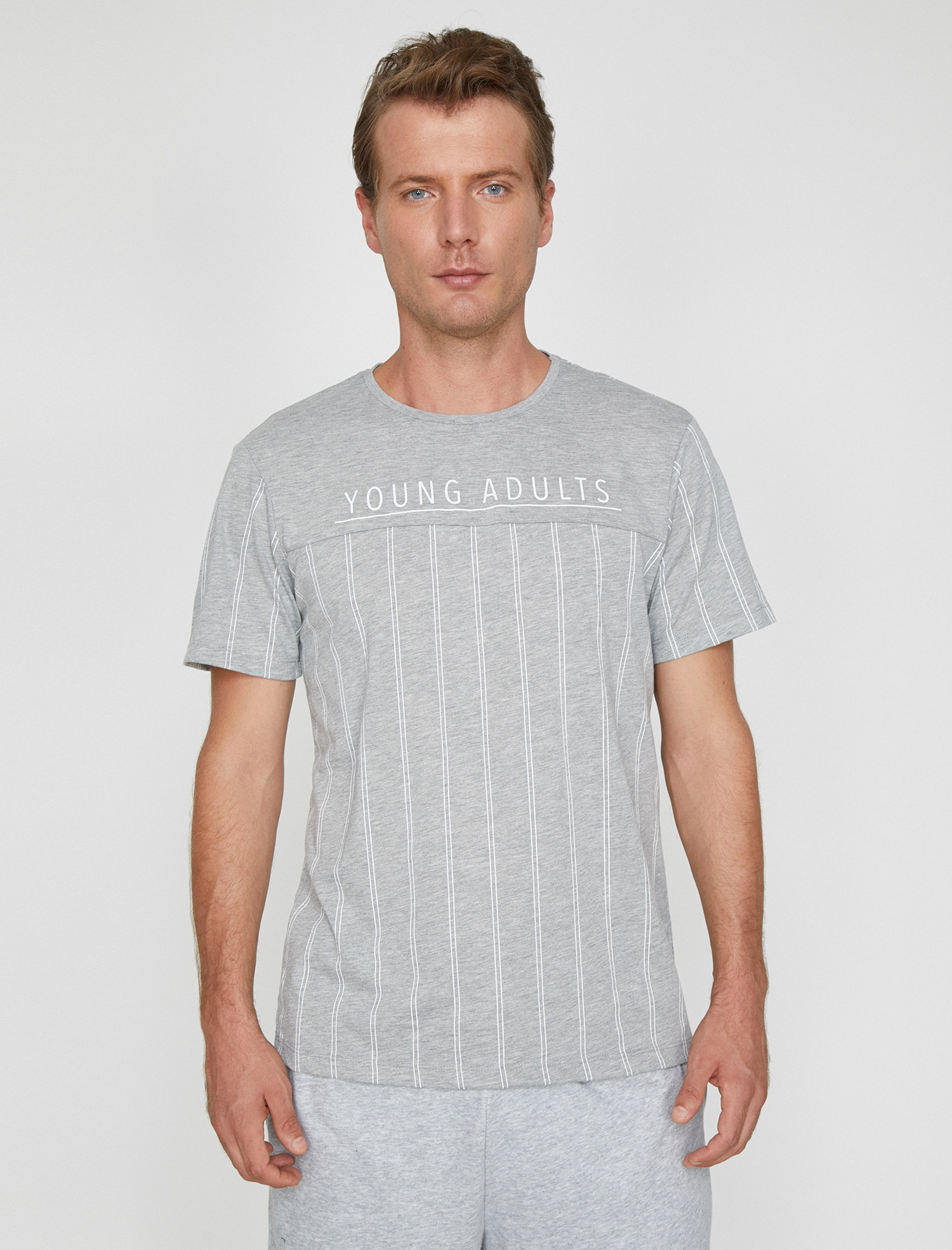 

Футболка Koton 0KAM14261OK-02Y L Grey Stripe