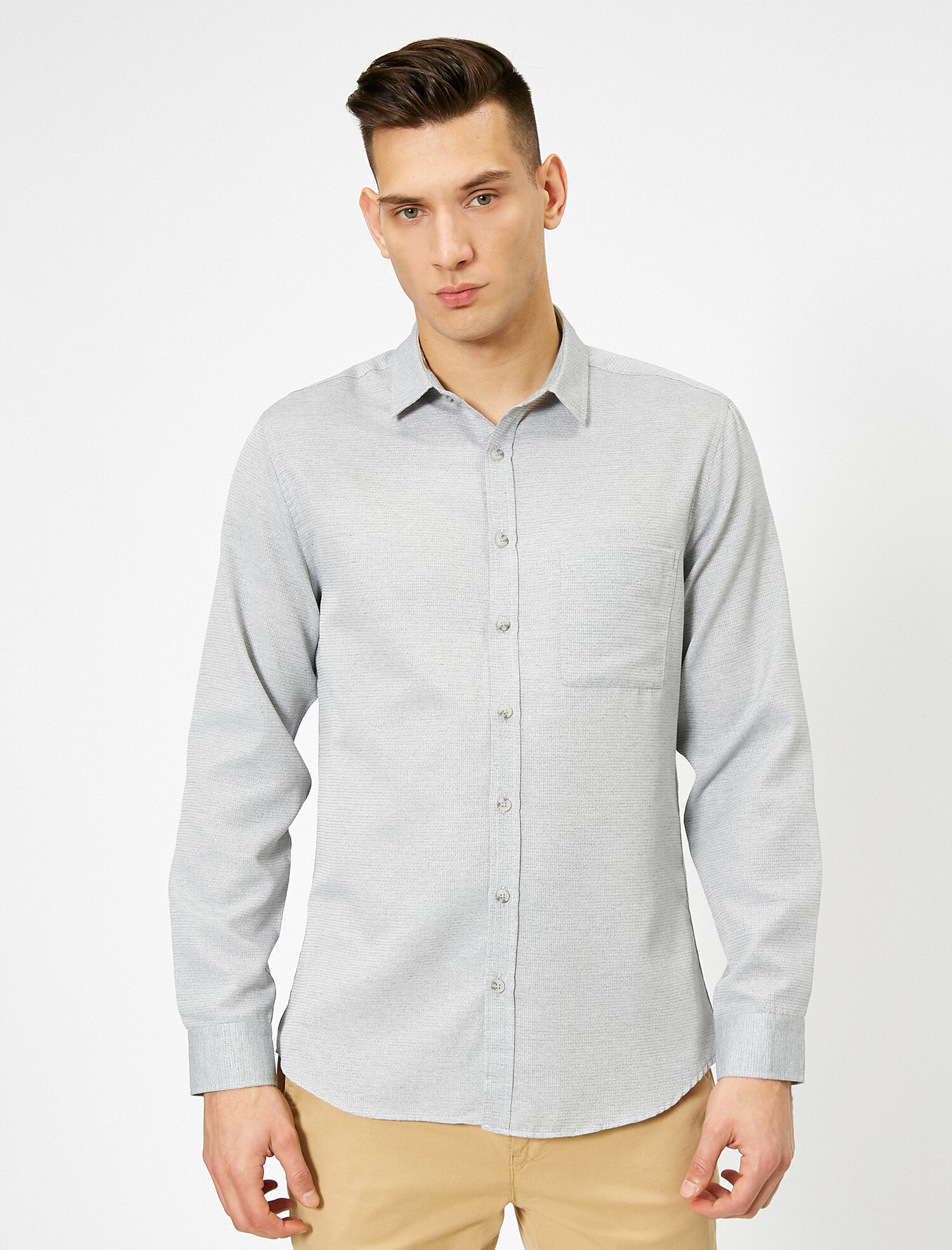 

Рубашка Koton 0YAM61860BW-040  Grey, Рубашка Koton 0YAM61860BW-040 S Grey