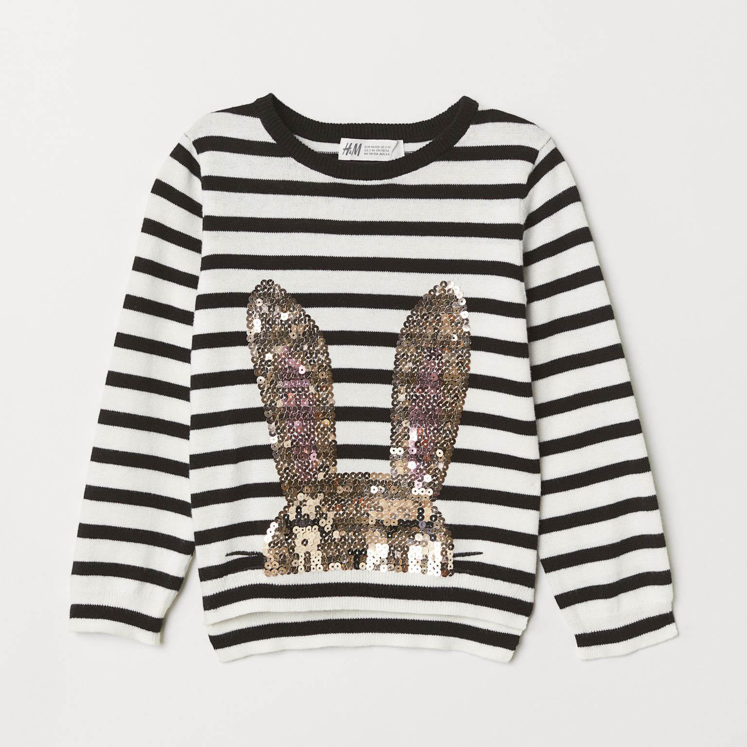 

Джемпер H&M 1802-6111448 92 см Бело-черный в полоску