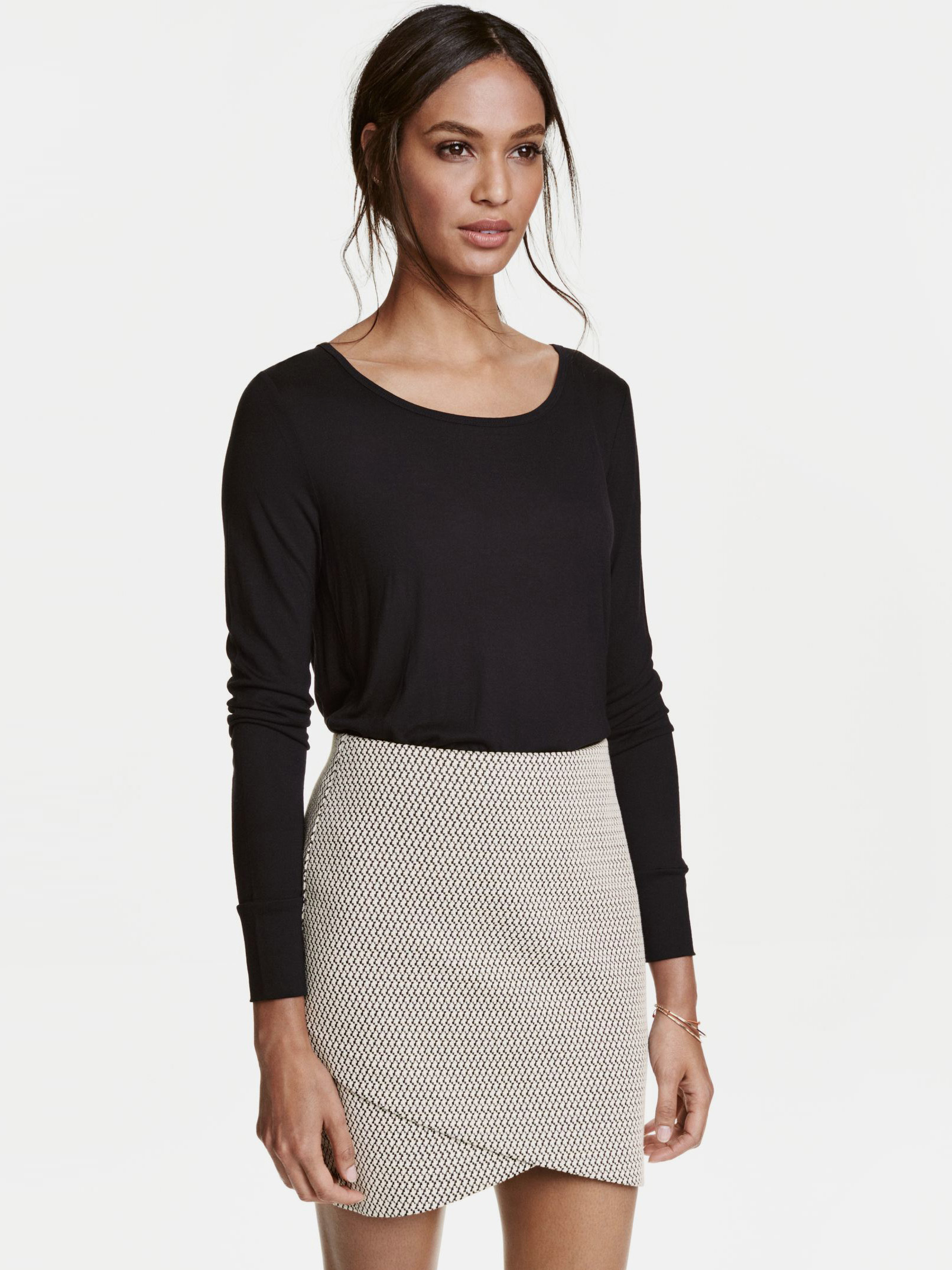 

Лонгслив H&M KK2300274 M Черный