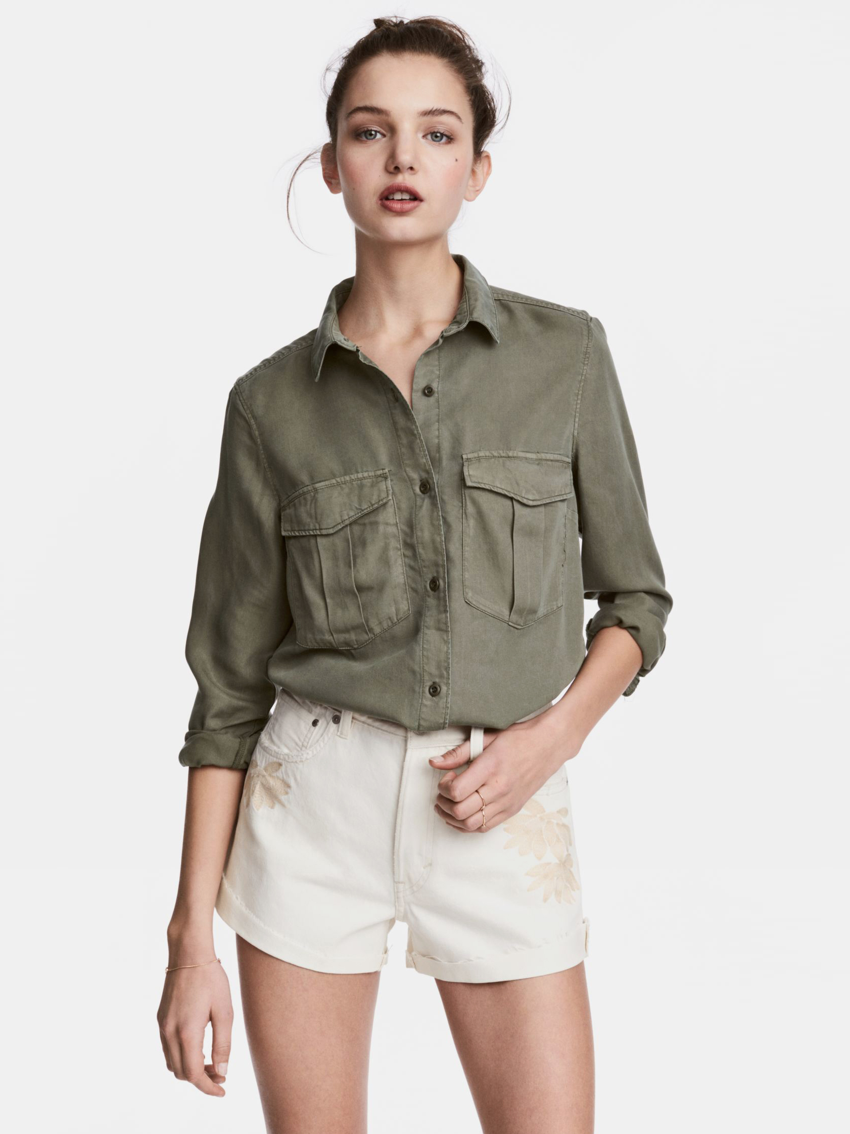 

Рубашка H&M KK4170765 40 Хаки