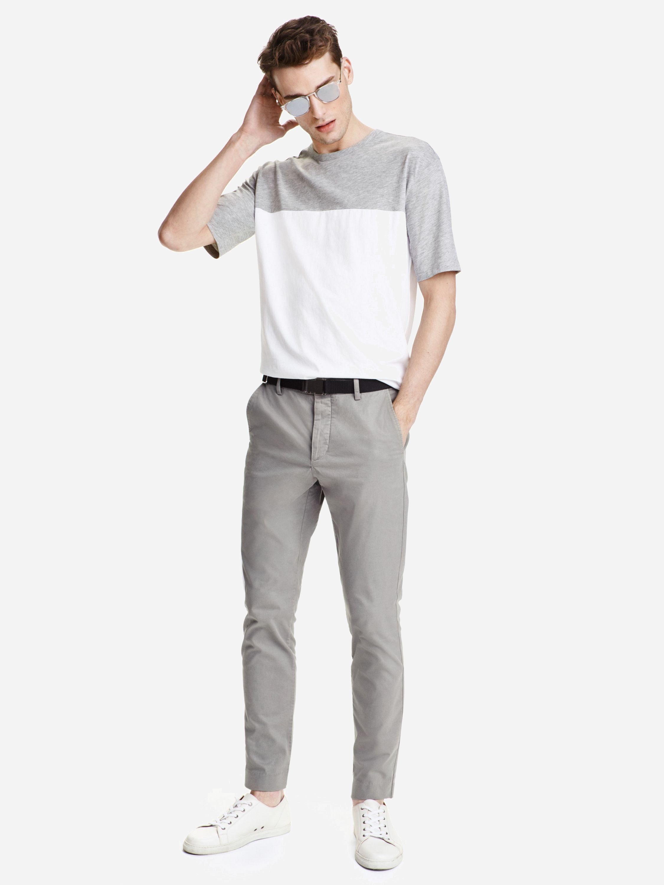 

Брюки H&M 2423403 50 Светло-серые
