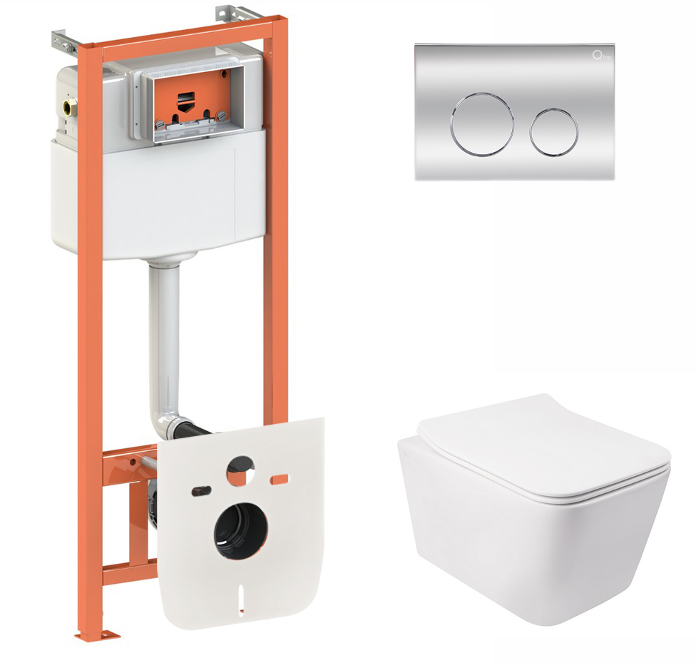 

Инсталляция QTAP Nest QT0133M425 с панелью смыва QT0111M11112CRM + унитаз Crow QT05335170W с сиденьем Soft Close дюропласт