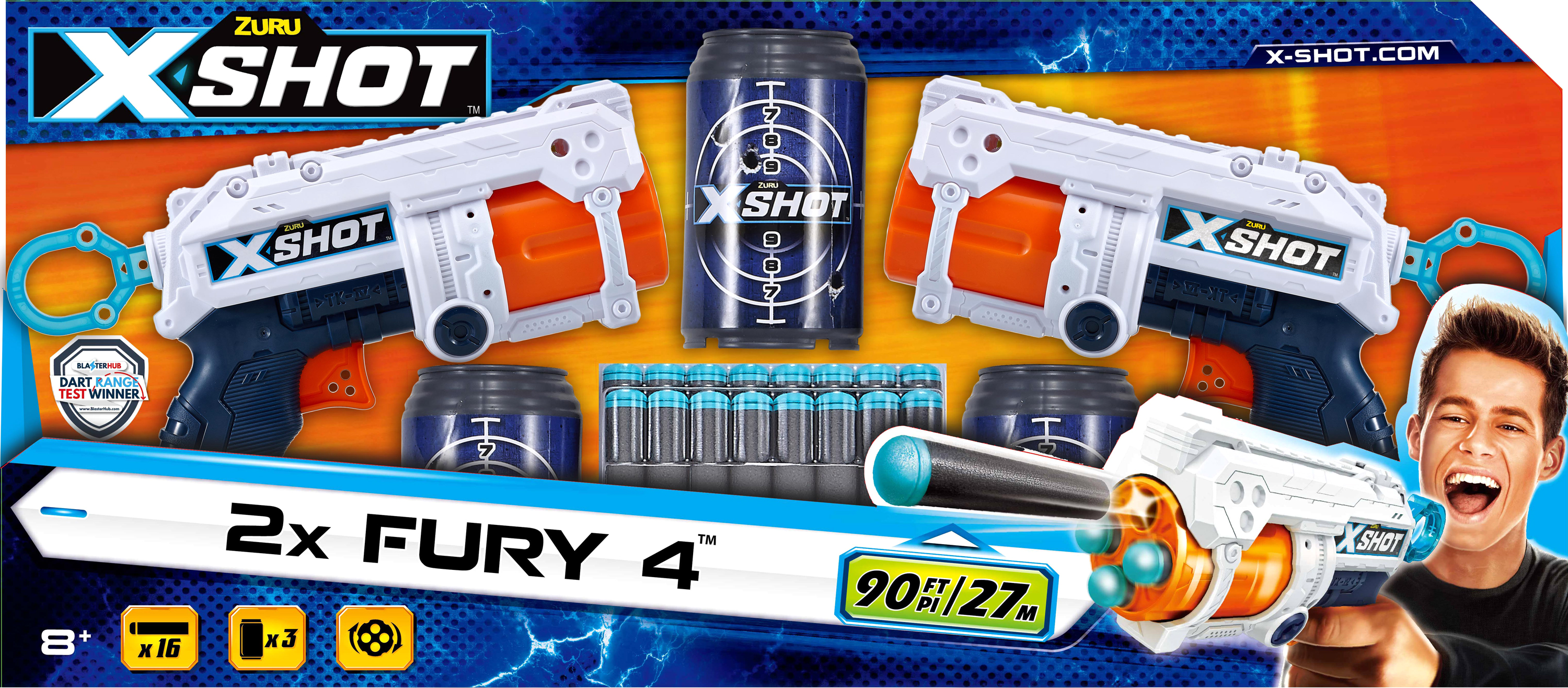 

Набор скорострельных бластеров Zuru X-Shot Excel Fury 4 2PK (193052003959)
