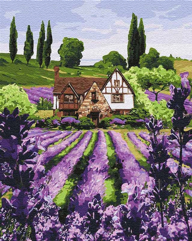 

Картина для рисования по номерам Идейка Лавандовый домик 40x50 см (в обложке) (КНО2293)