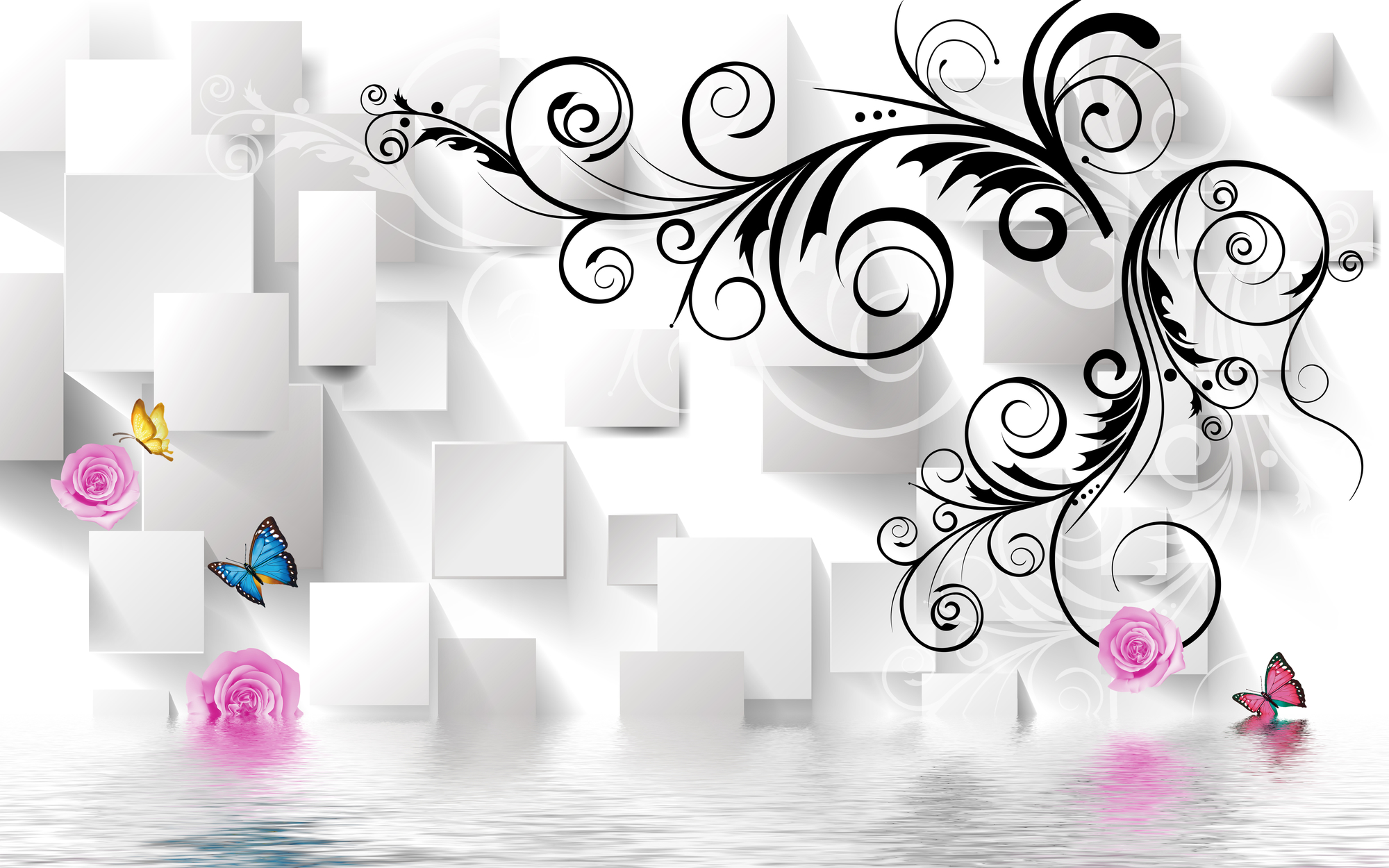 

Фотообои 3D '3d Квадраты' (3475) , Деко