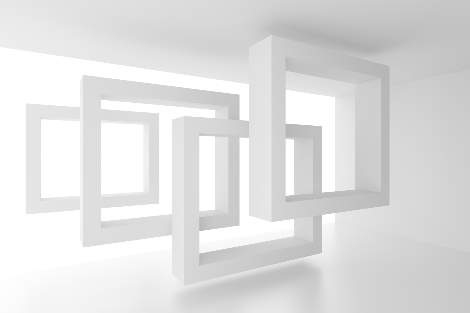 

Фотообои 3D 'Квадраты в пространстве' (3382) , Штукатурка