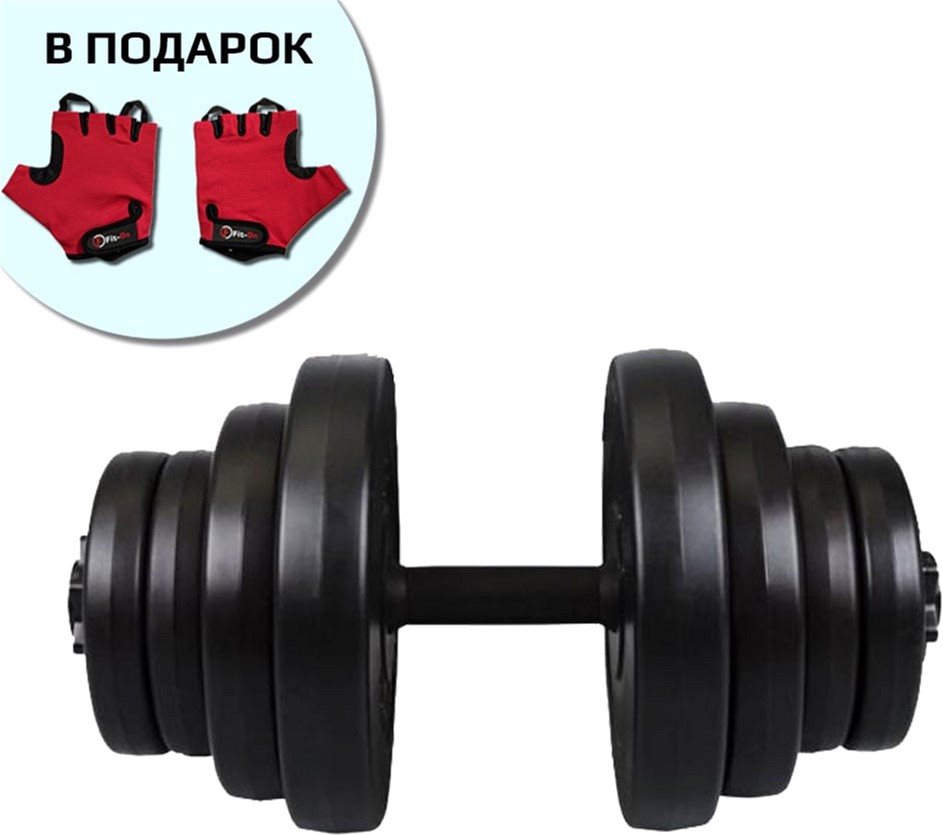 

Гантель битумная Iron Body 21 кг с перчатками (HD-001212)