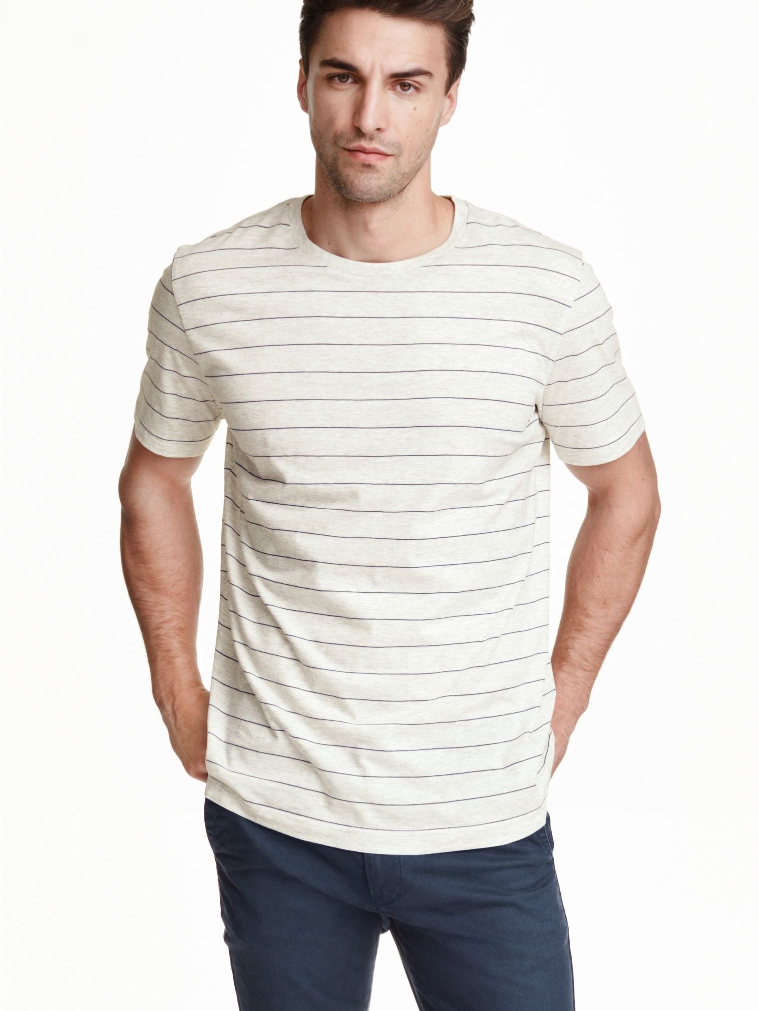 

Футболка H&M 318484311 S Серая меланж