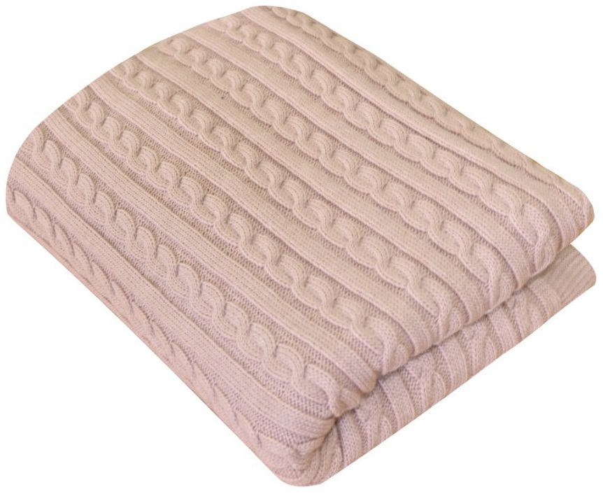 

Плед Прованс Soft косы 90x130 см Пудра