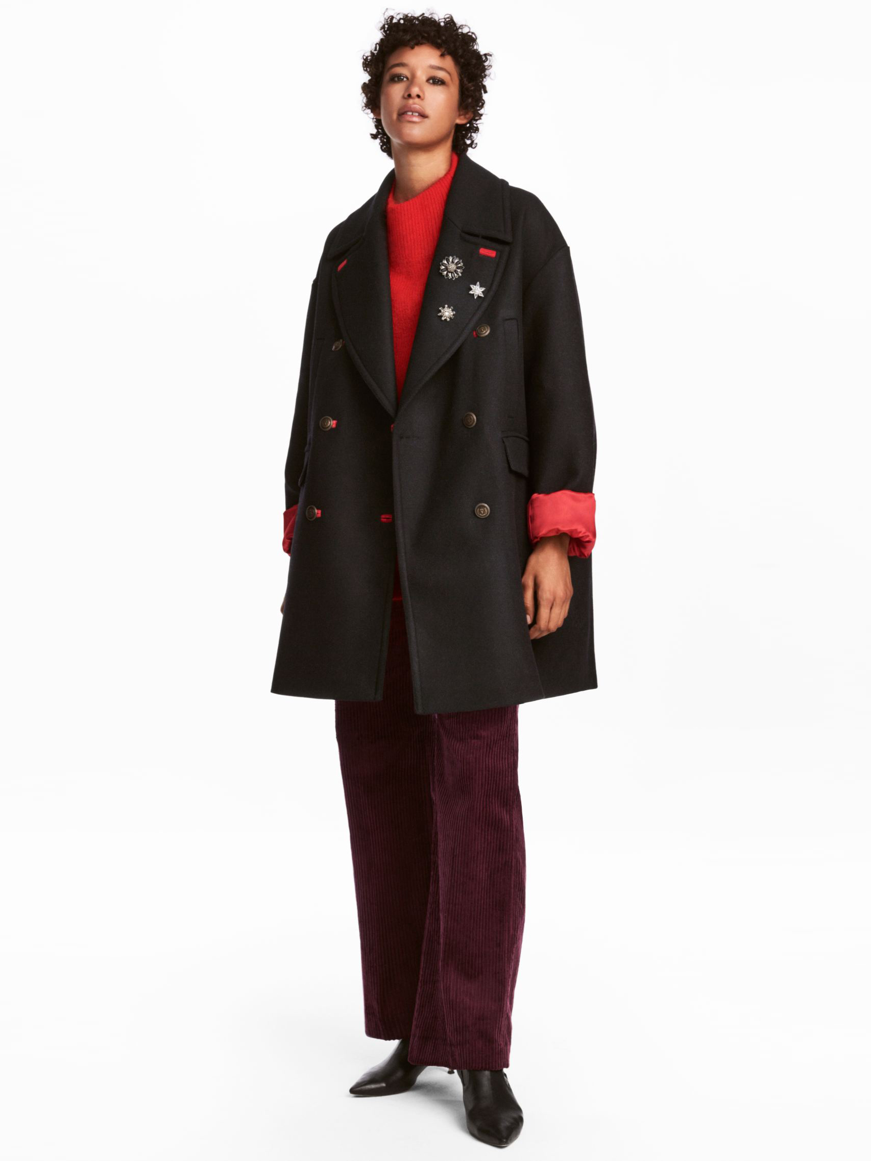 

Пальто H&M 547212611 40 Черное
