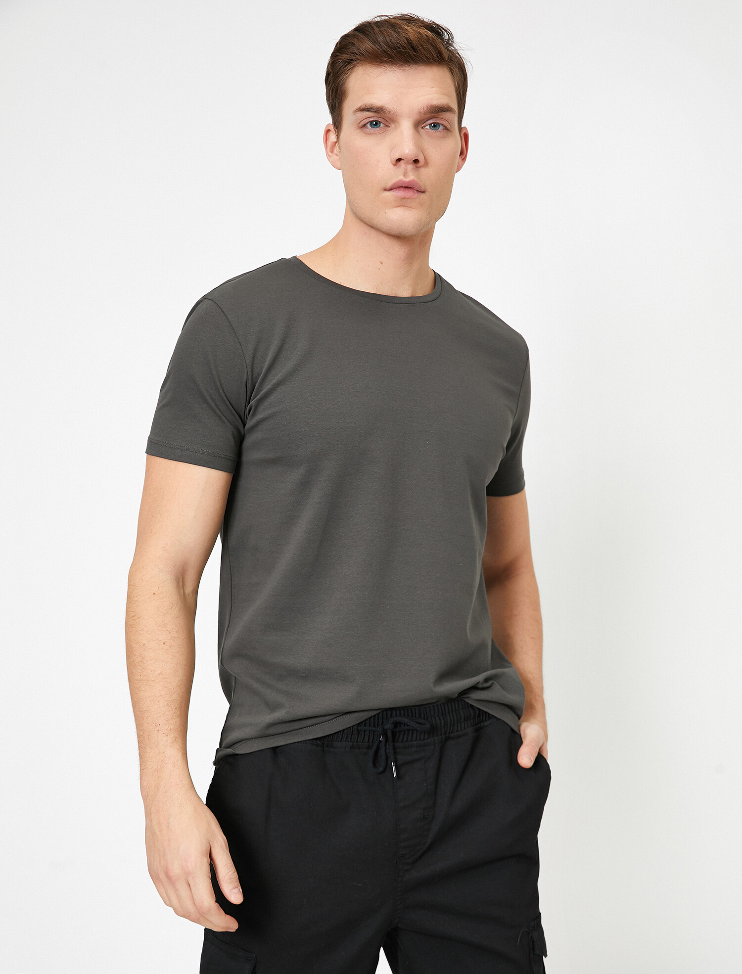 

Футболка Koton 0YAM12141LK-886 S Khaki