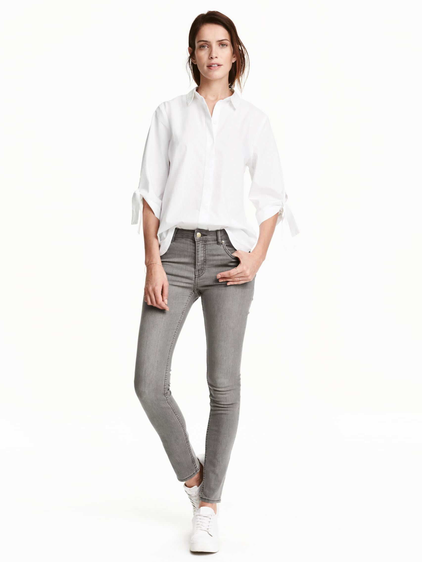 

Брюки H&M 0355953-4 38 Серые