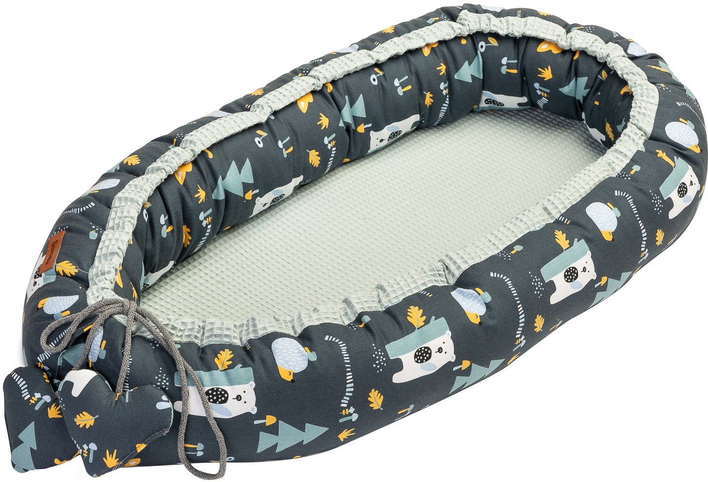 

Кокон-гнездышко для новорожденного Sensillo Wafel Polana Mietowy (SILLO-22892)