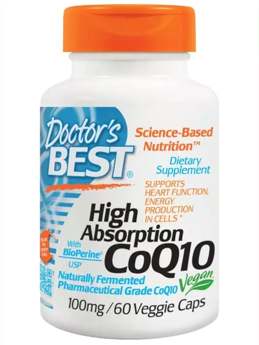

Коэнзим Q10 Высокой Абсорбации 100мг BioPerine Doctor's Best 60 желатиновых капсул (753950000889)