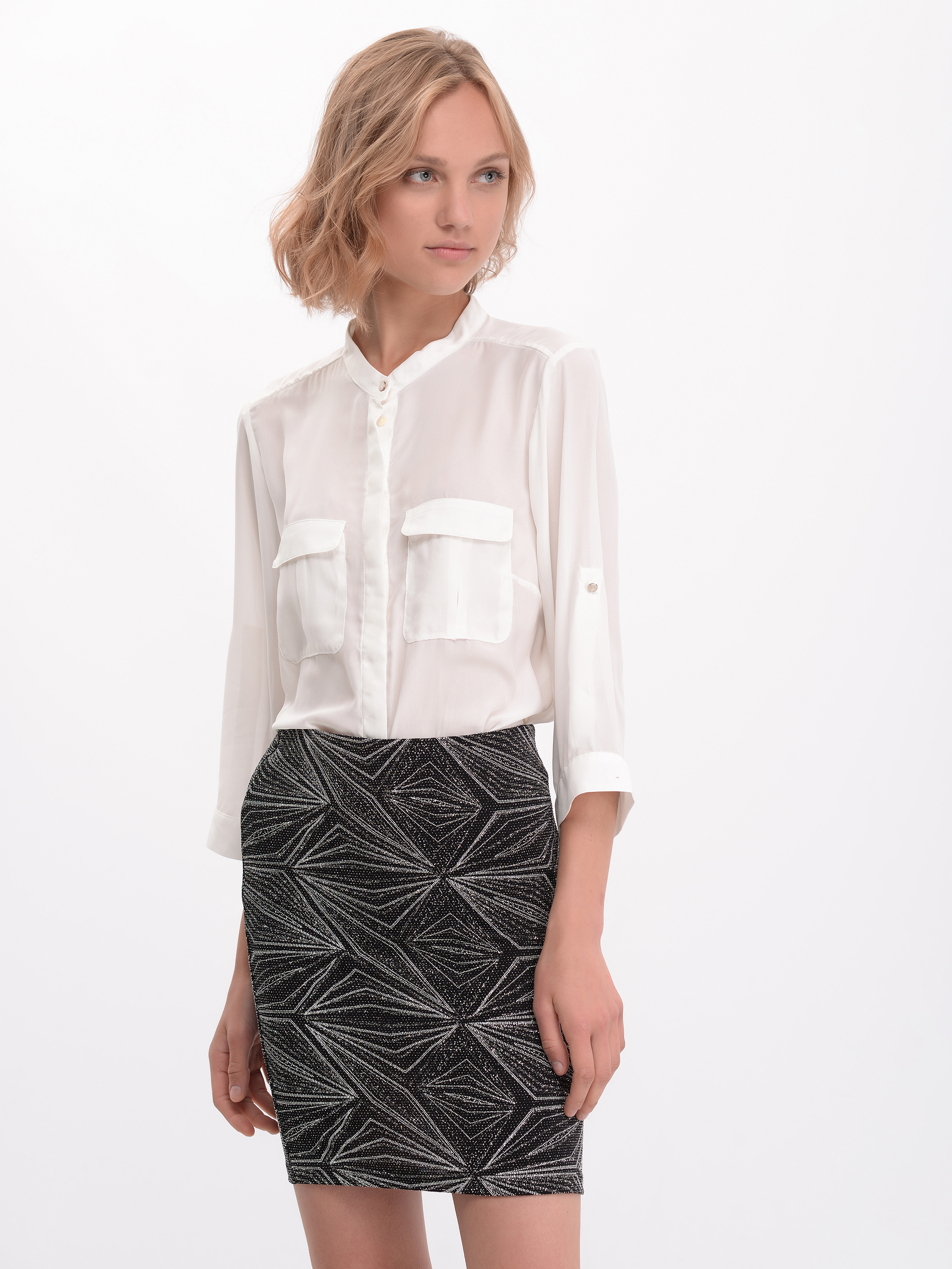 

Блузка H&M 166510111 42 Молочная