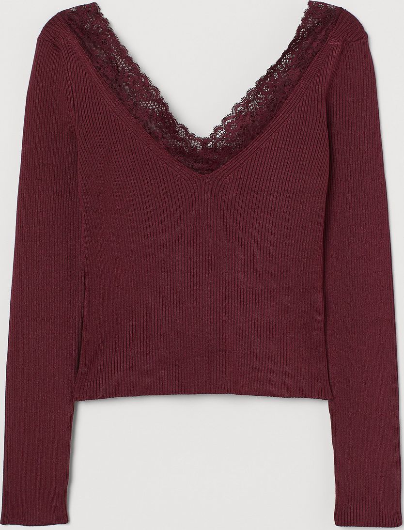 

Блузка H&M 0805921-0 M Бордовая