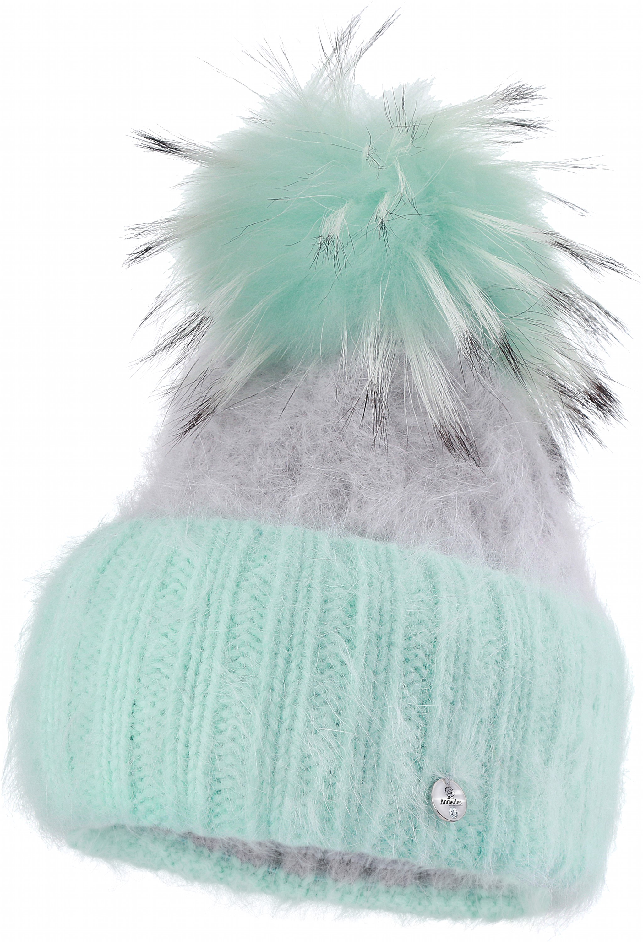 

Зимняя шапка Anmerino Alisa-1 54-56 см Мятная с серым