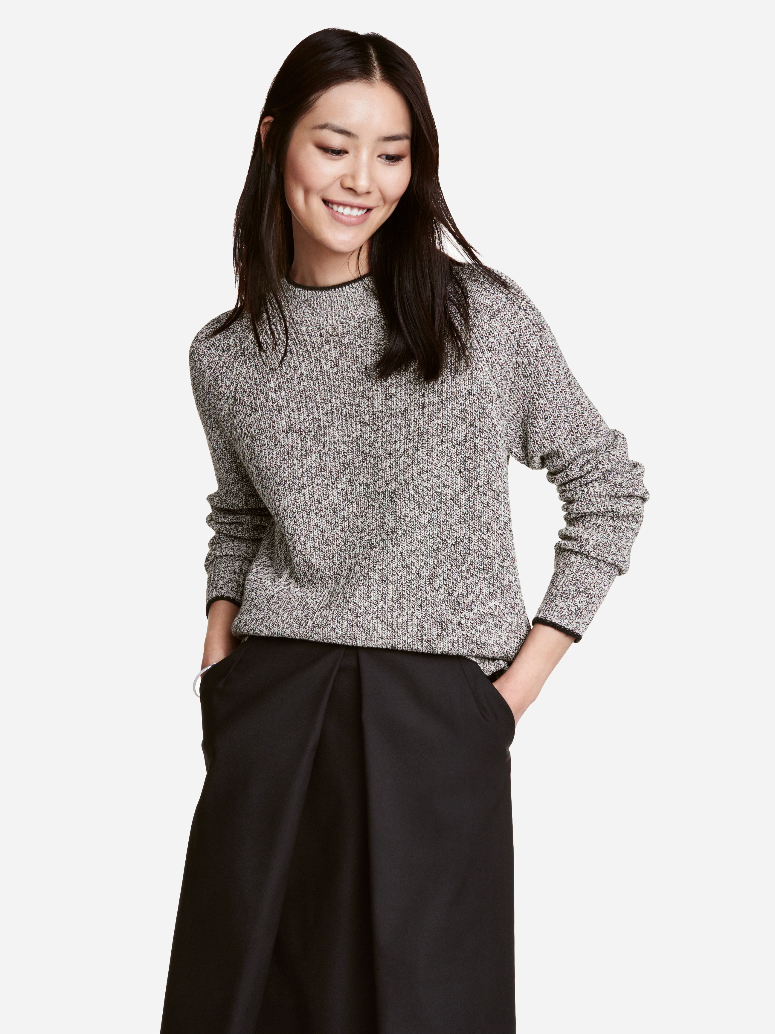 

Свитер H&M 4613685 S Серо-бежевый