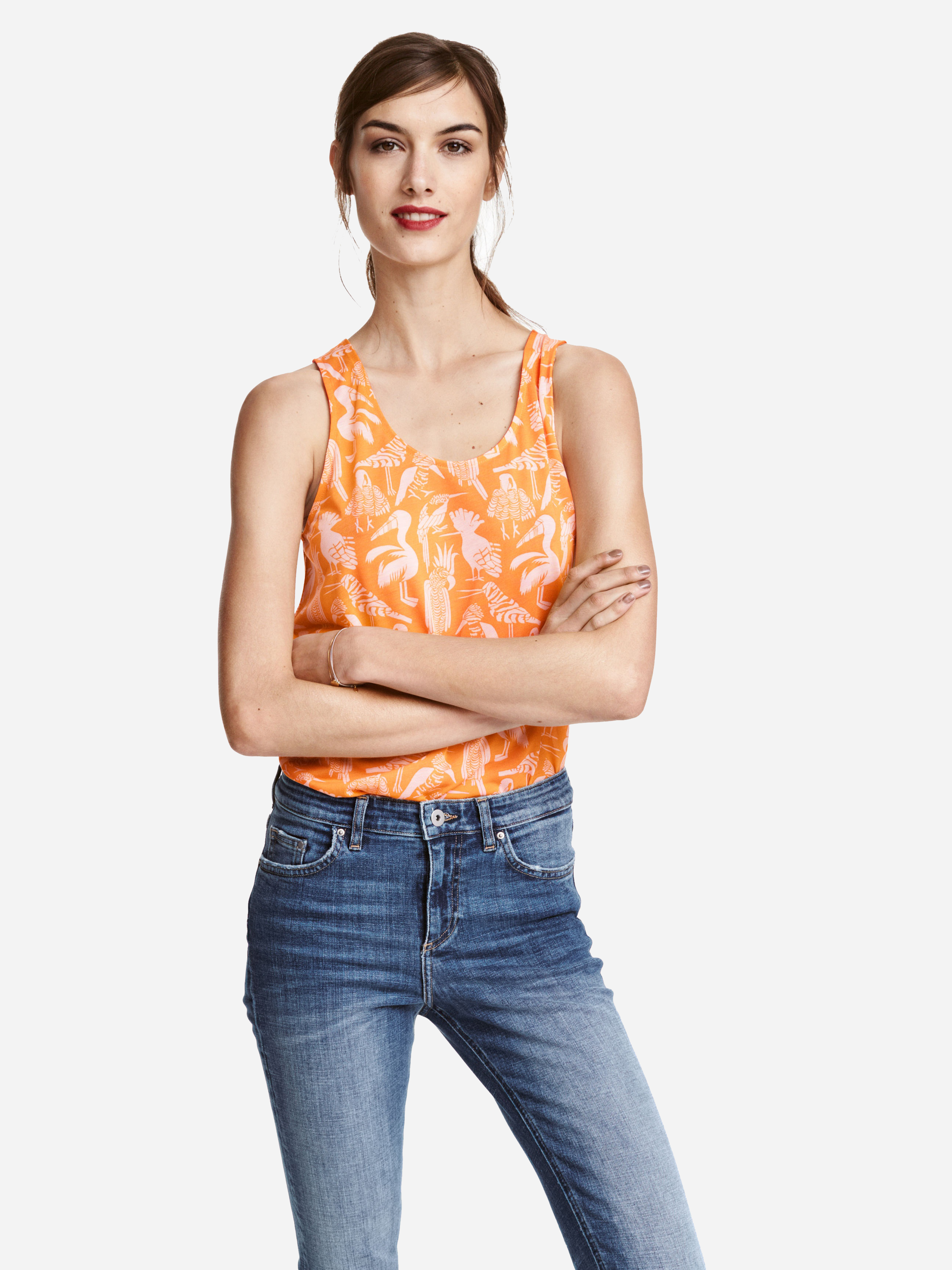 

Майка H&M 3716303 XS Оранжевая