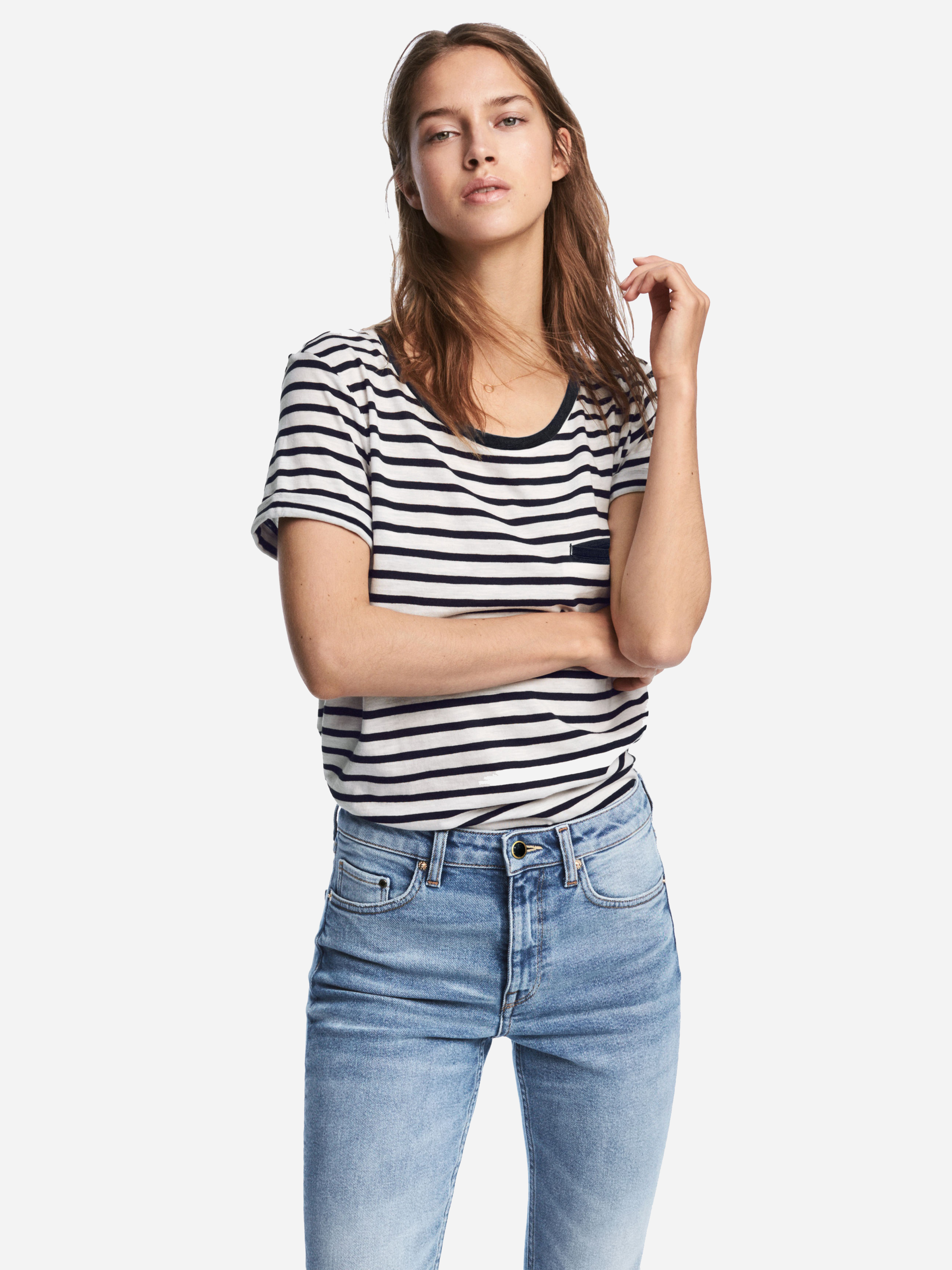 

Футболка H&M 4922215 S Белая с черным