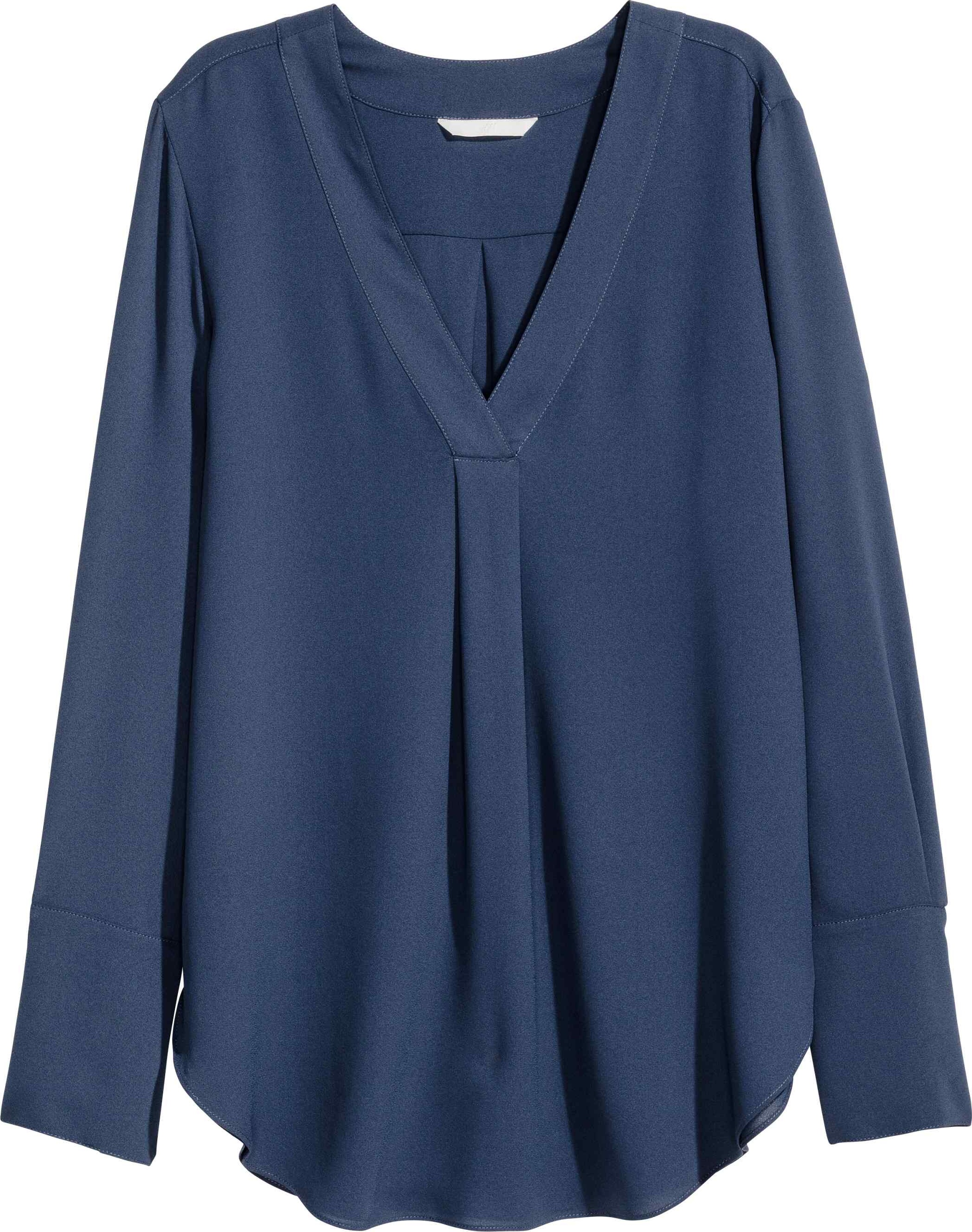 

Блузка H&M 4015934 32 Синяя